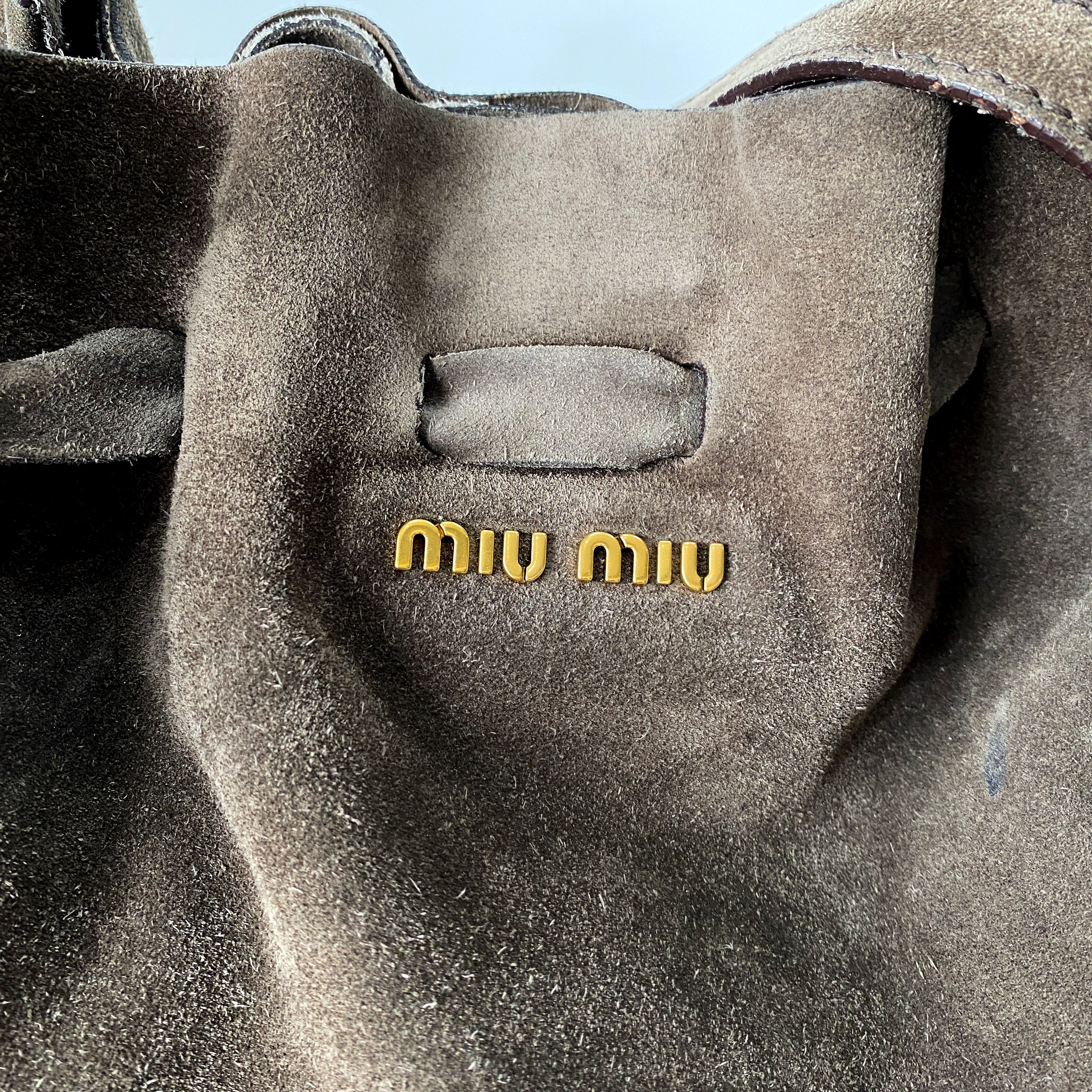 Brown Suede Shoulder Bag