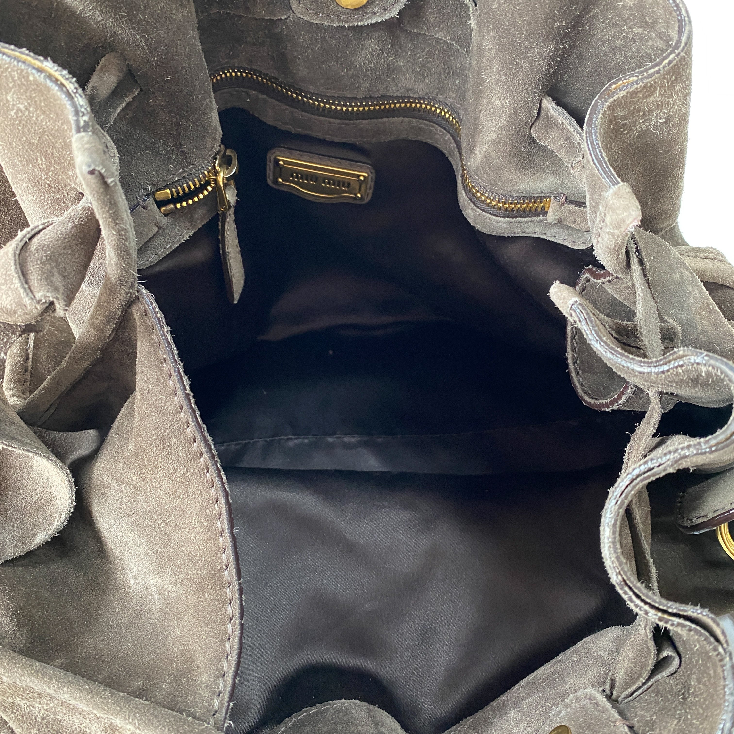 Brown Suede Shoulder Bag