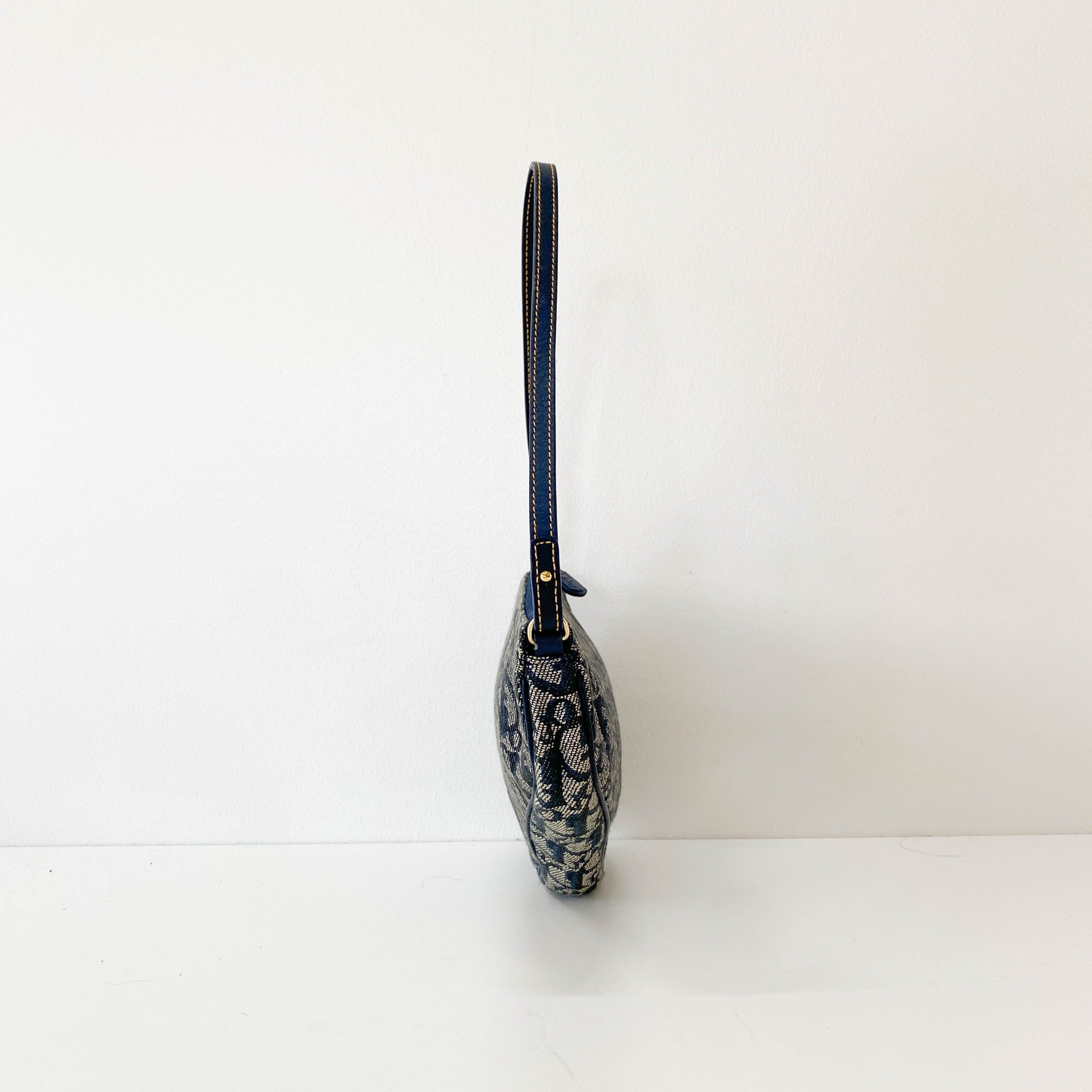 Trotter Saddle Navy Oblique Canvas Bag