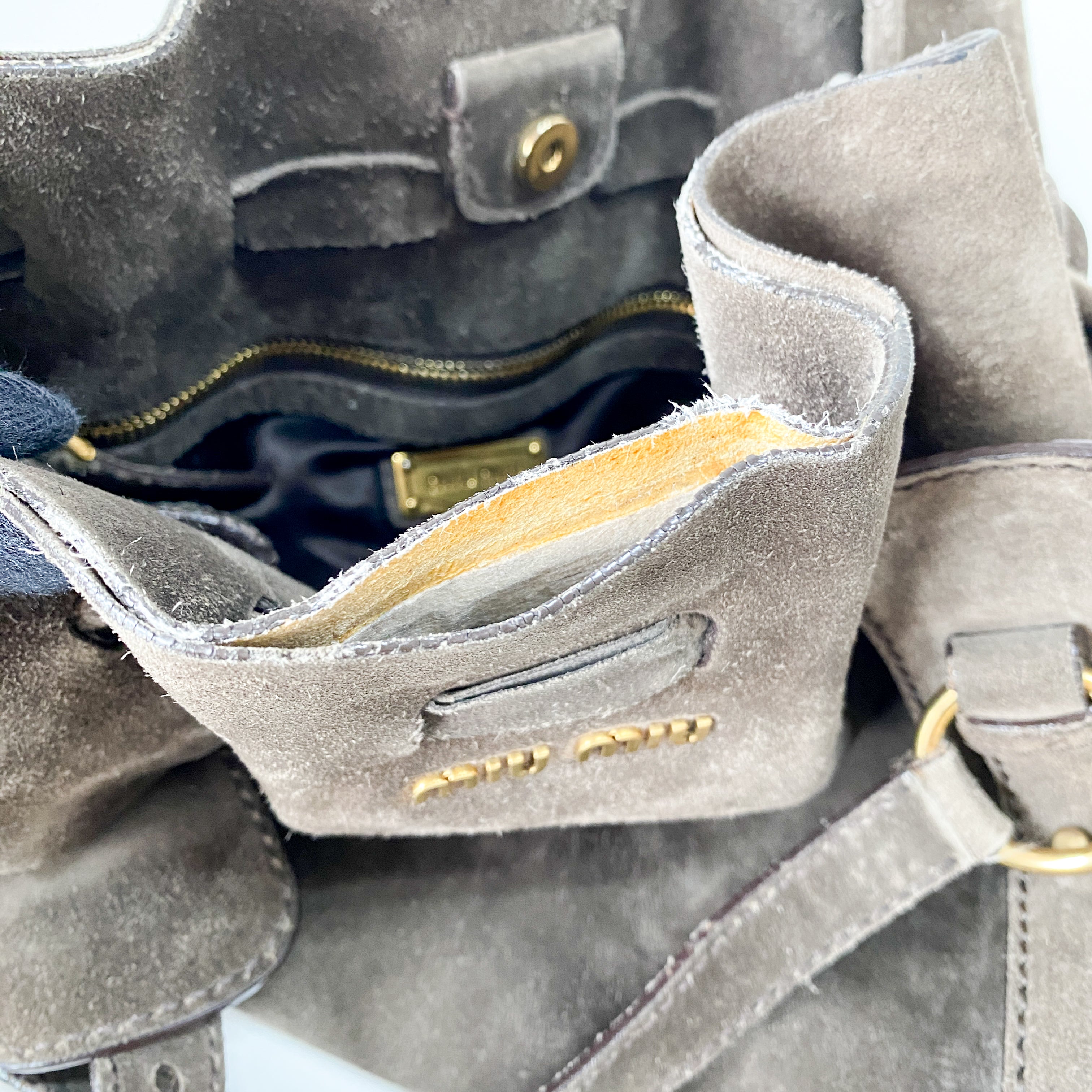 Brown Suede Shoulder Bag