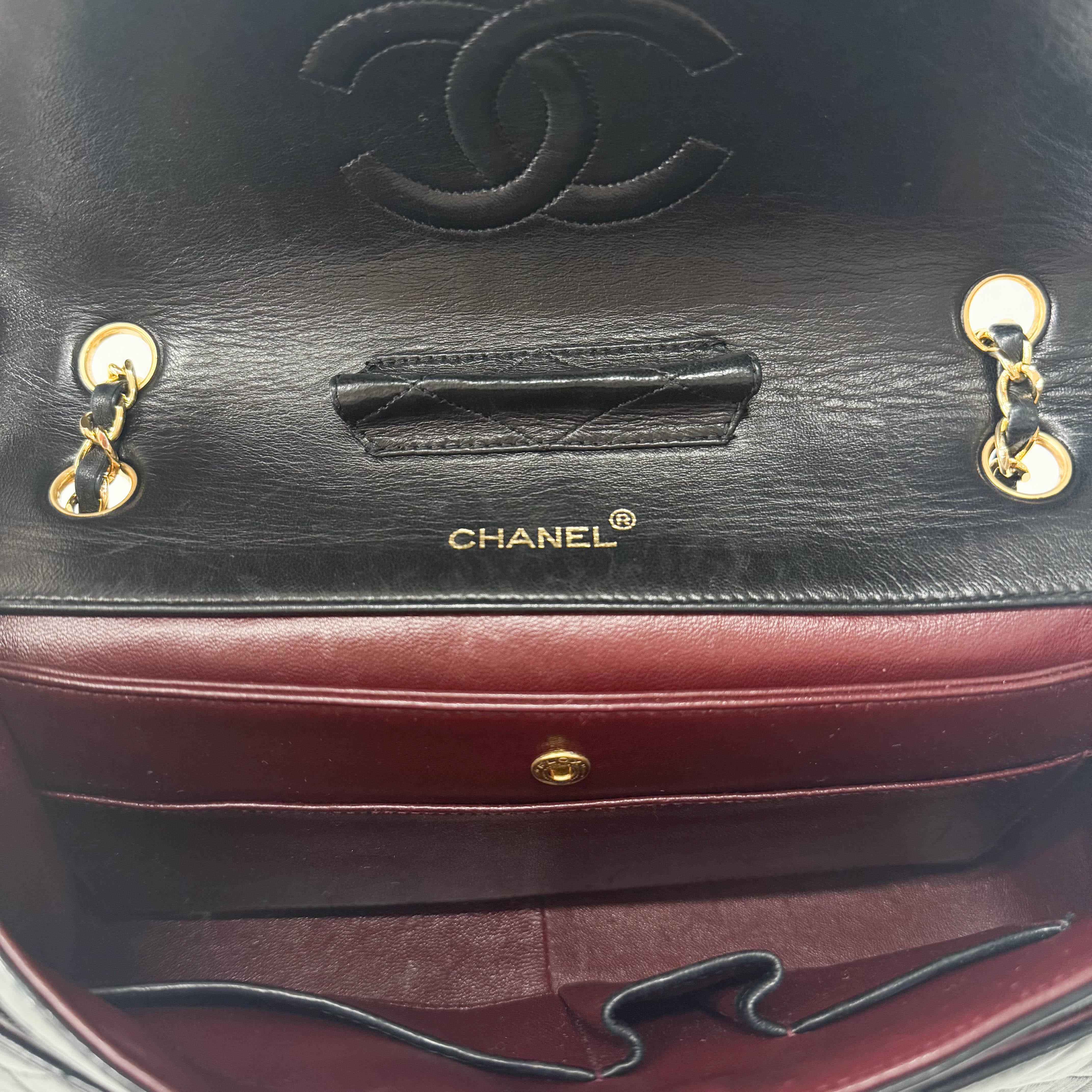 Classic Single Flap Black Quilted Lambskin Shoulder Bag