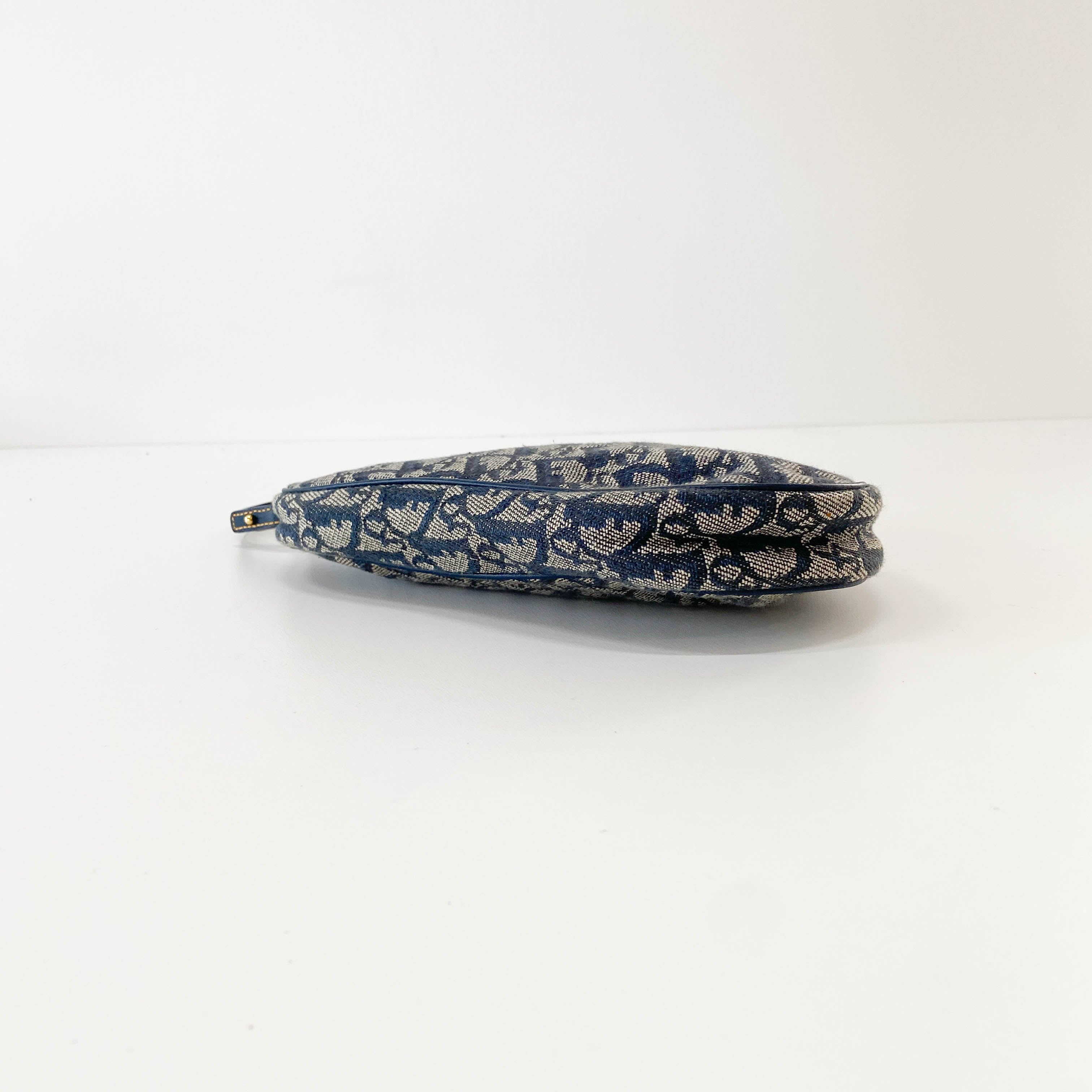 Trotter Saddle Navy Oblique Canvas Bag