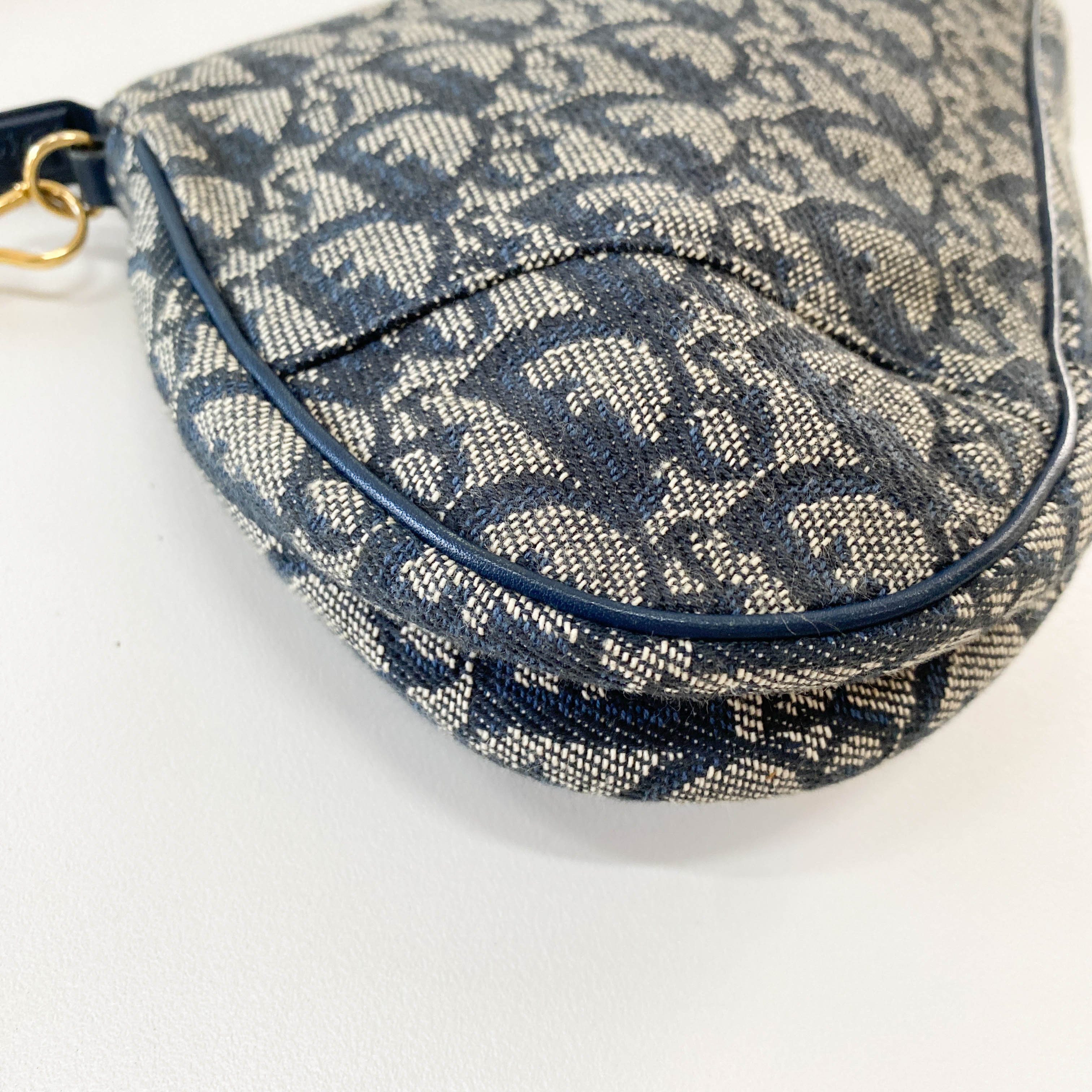 Trotter Saddle Navy Oblique Canvas Bag