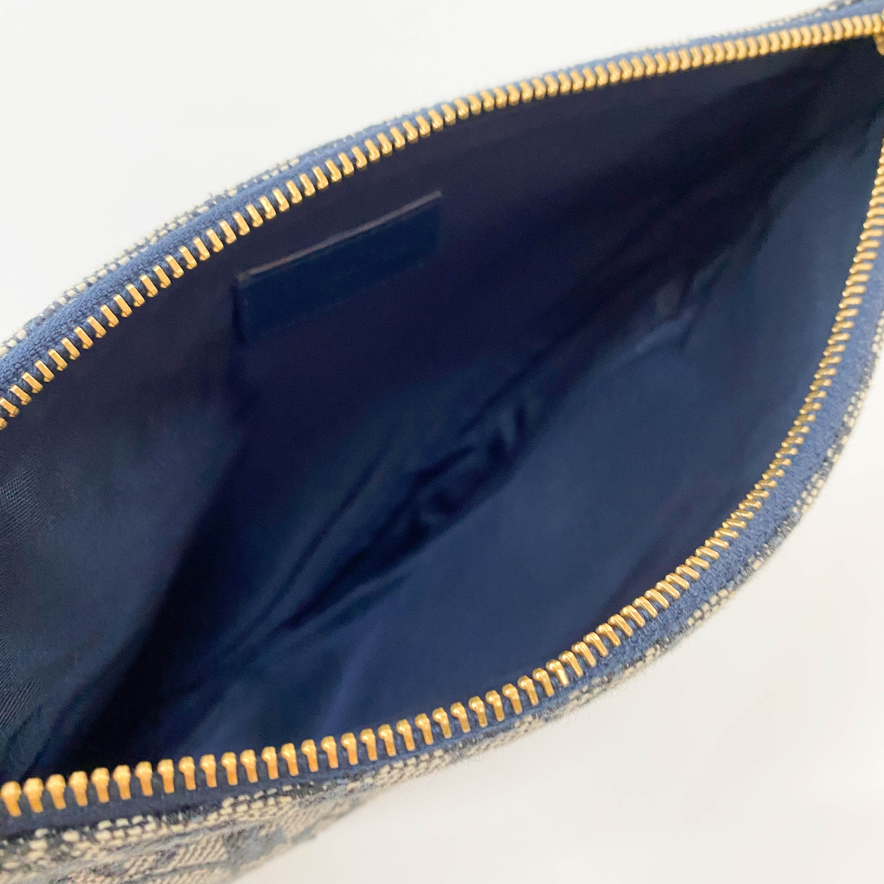 Trotter Saddle Navy Oblique Canvas Bag