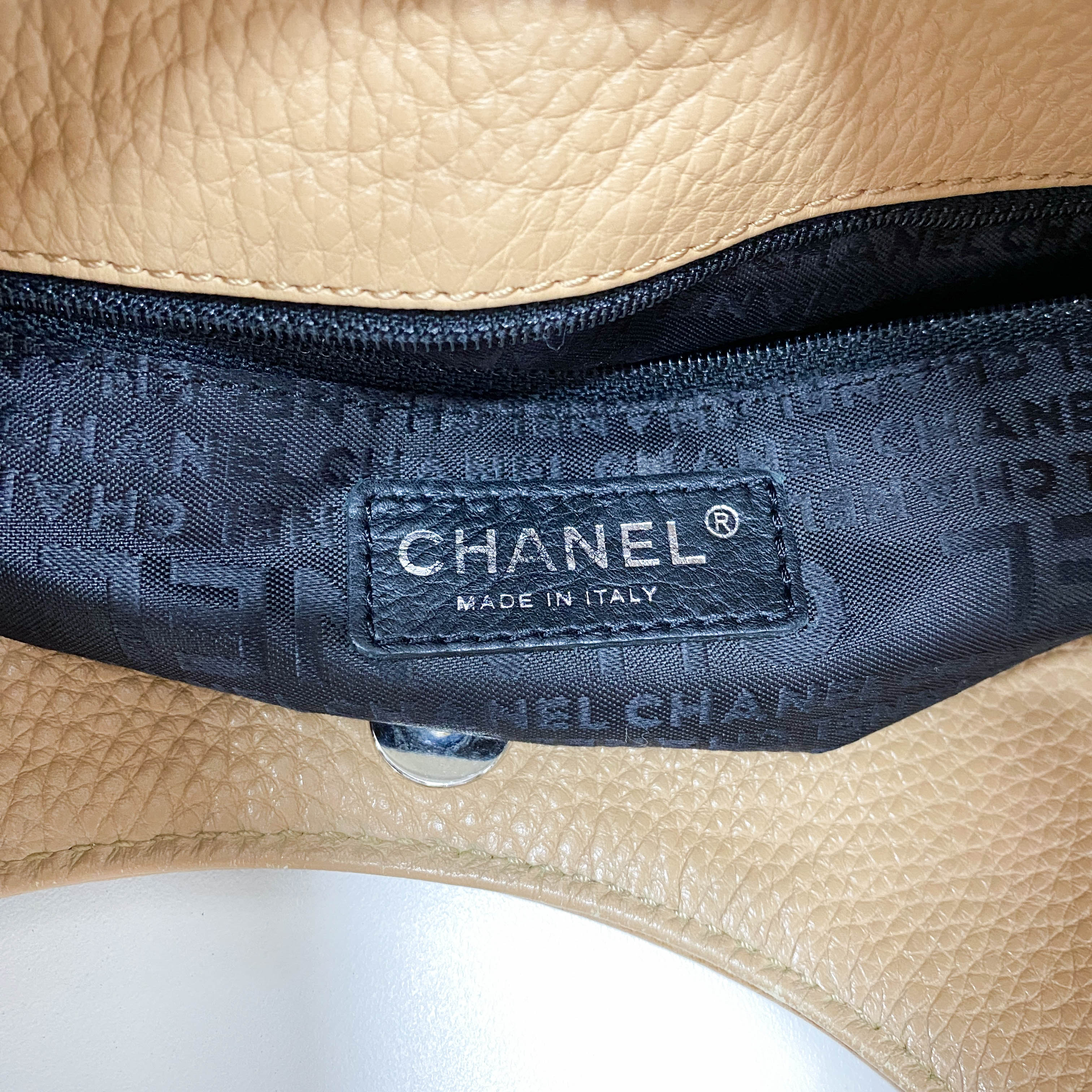 Brown Embossed Leather Hoho Shoulder Bag