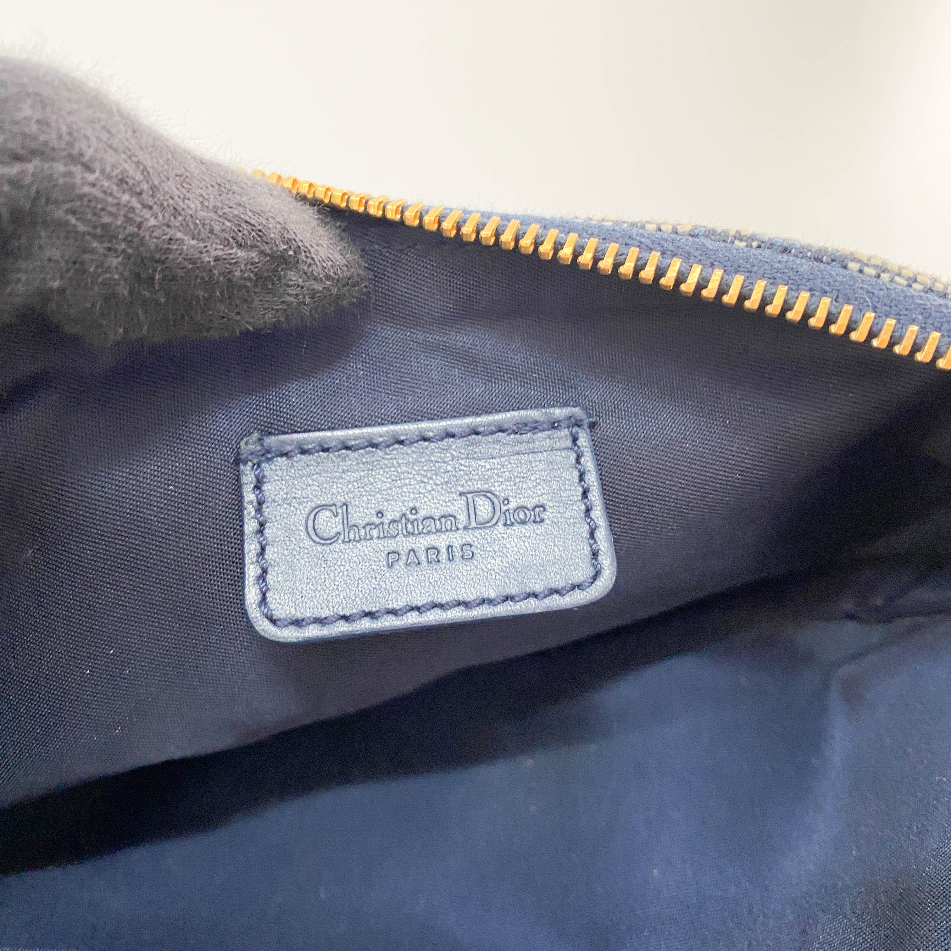 Trotter Saddle Navy Oblique Canvas Bag