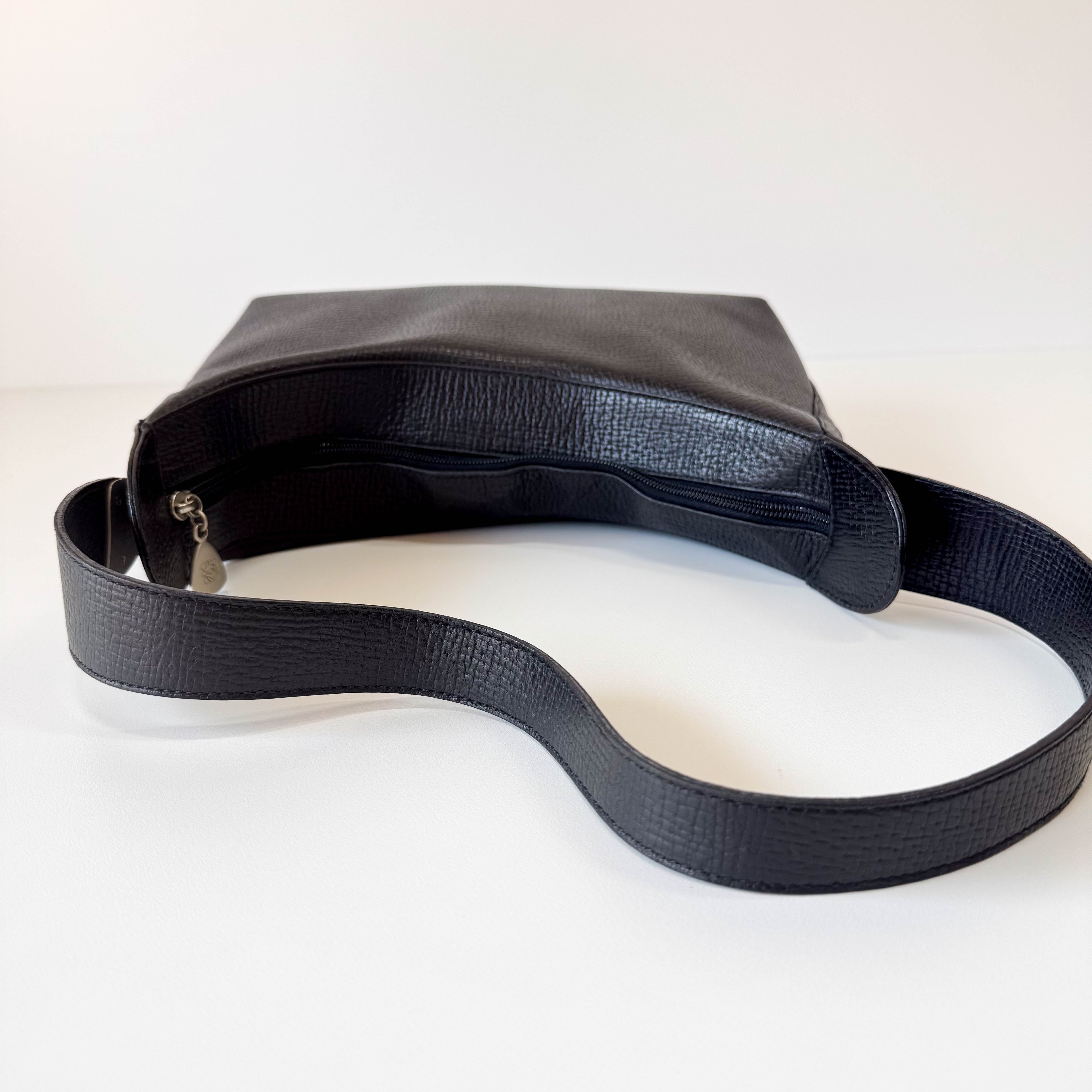 Hobo Leather Black Shoulder Bag