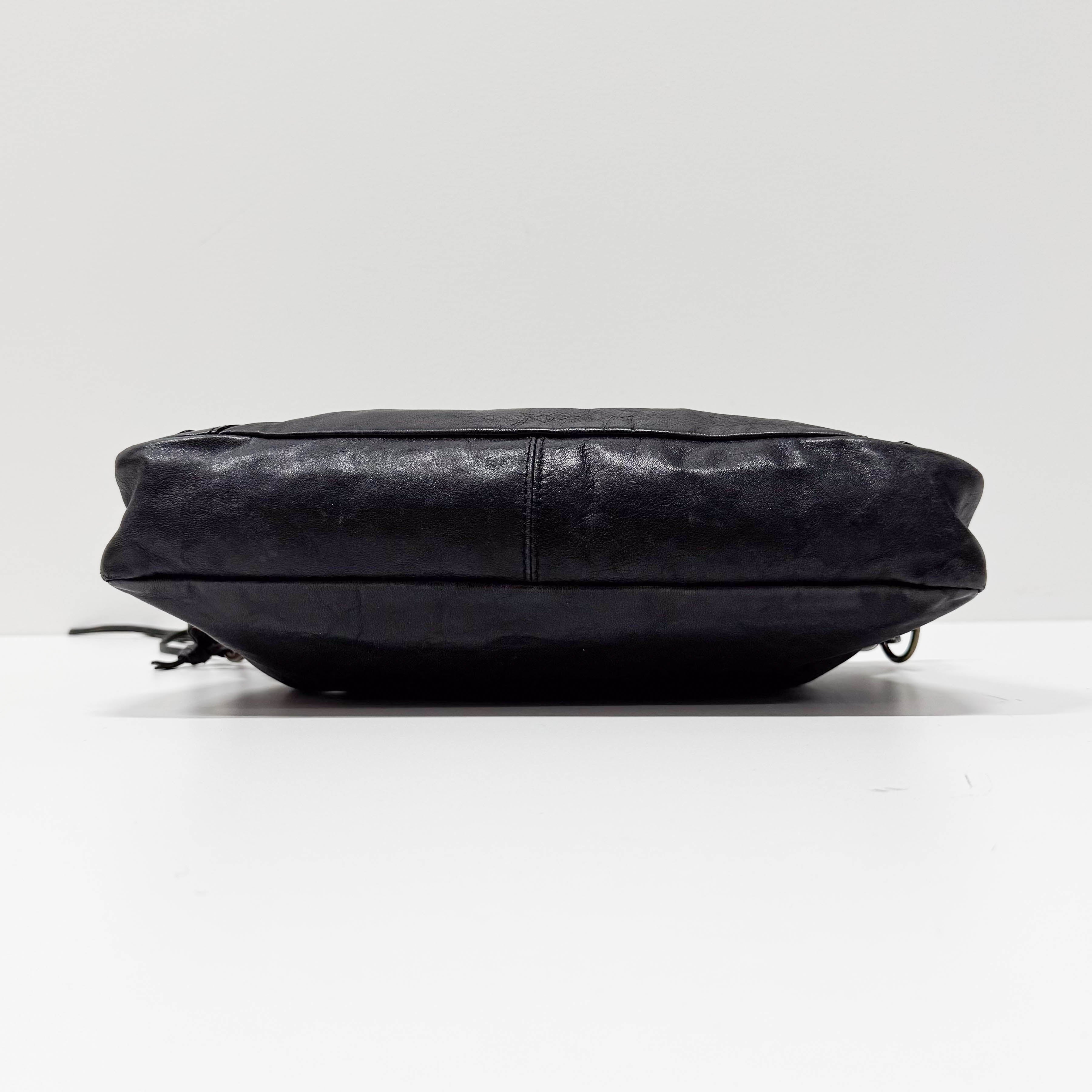 The First Black Calfskin Leather Handlebag