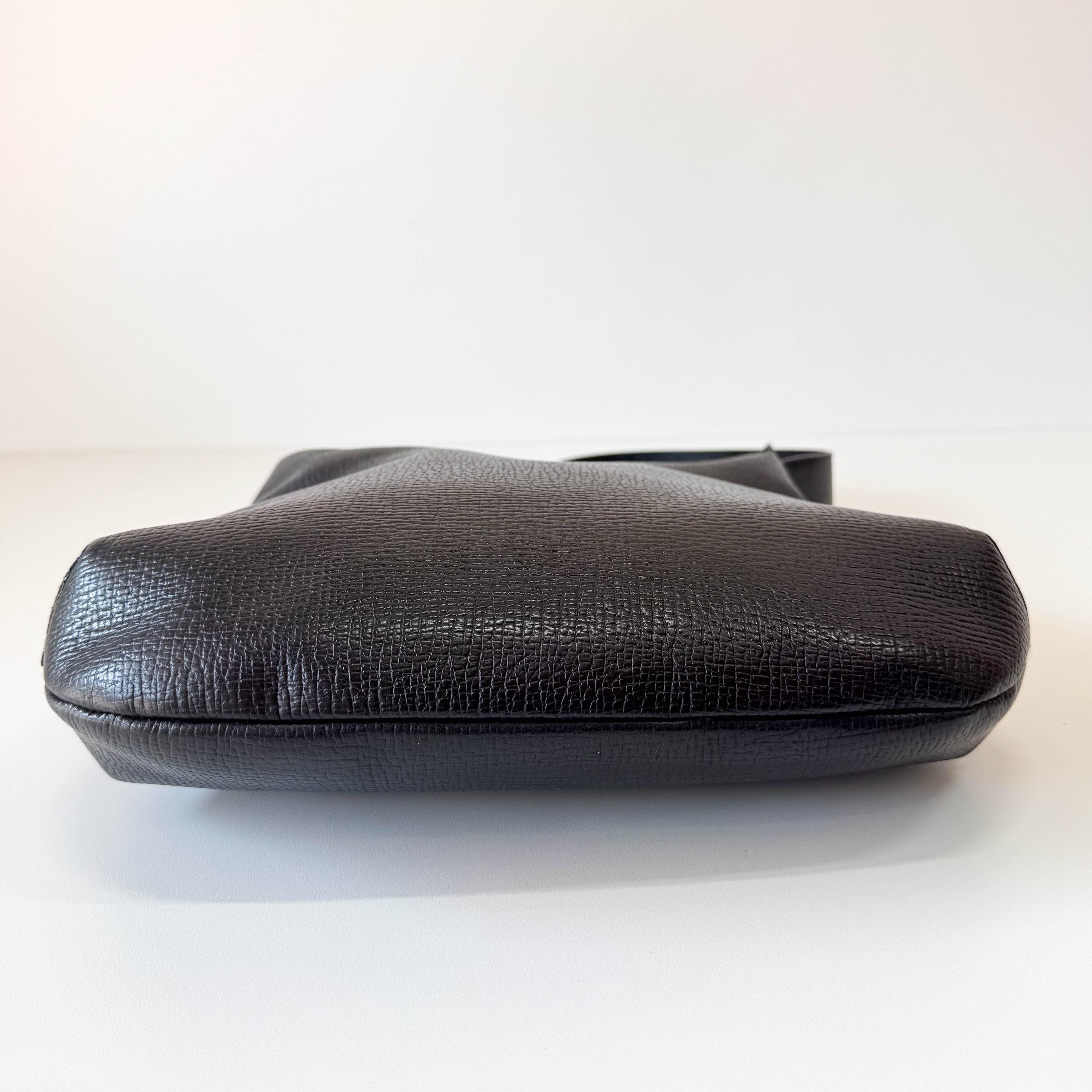 Hobo Leather Black Shoulder Bag