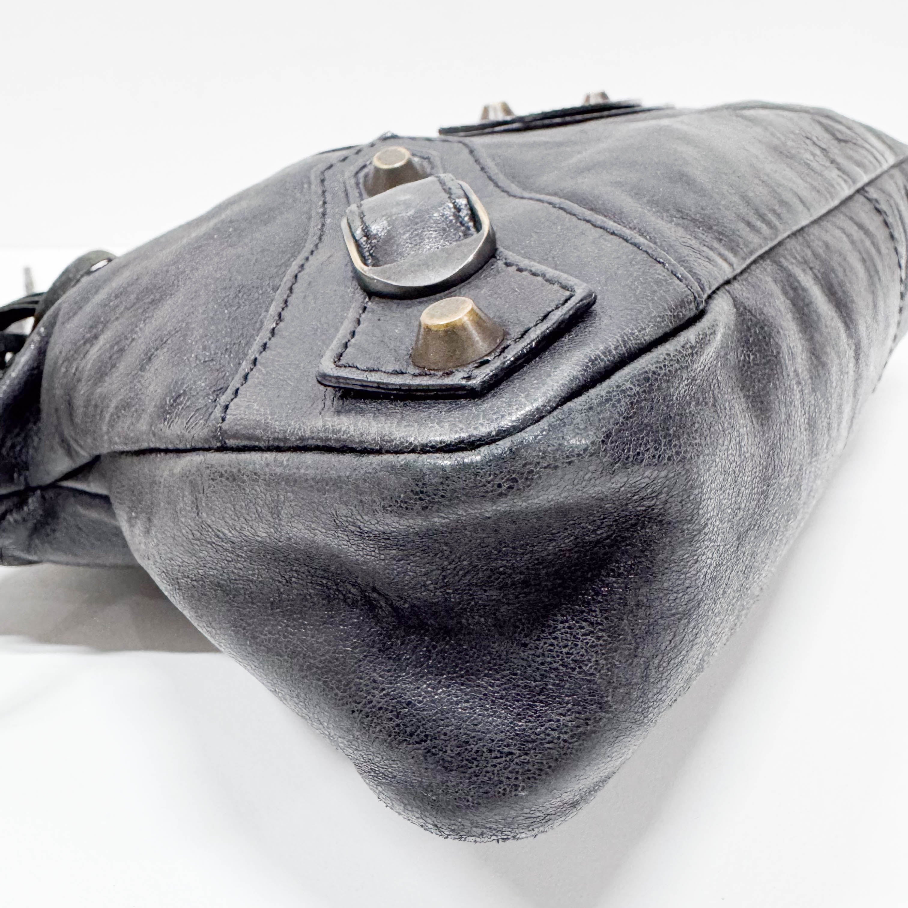The First Black Calfskin Leather Handlebag