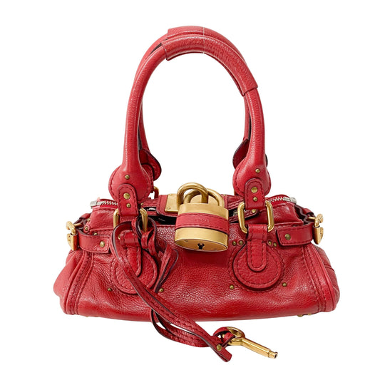 Paddington Small Red Leather Shoulder Bag