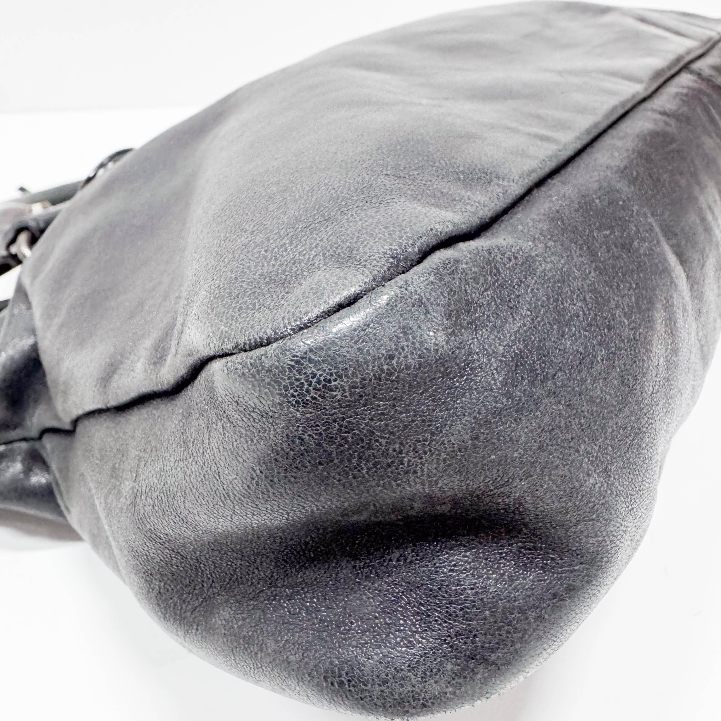 The First Black Calfskin Leather Handlebag