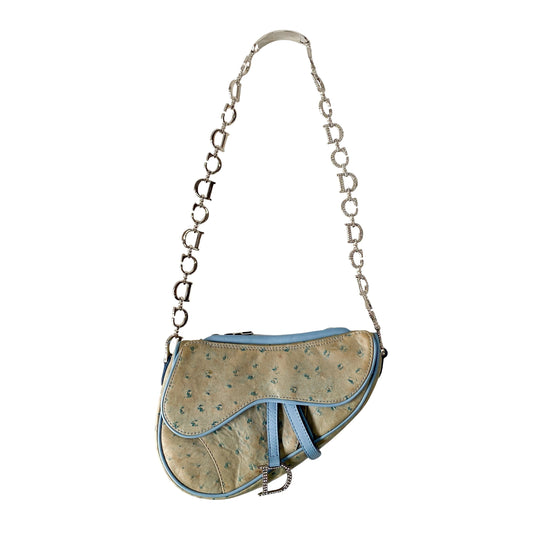 Saddle Multi-colour Leather & Rhinestone Bag