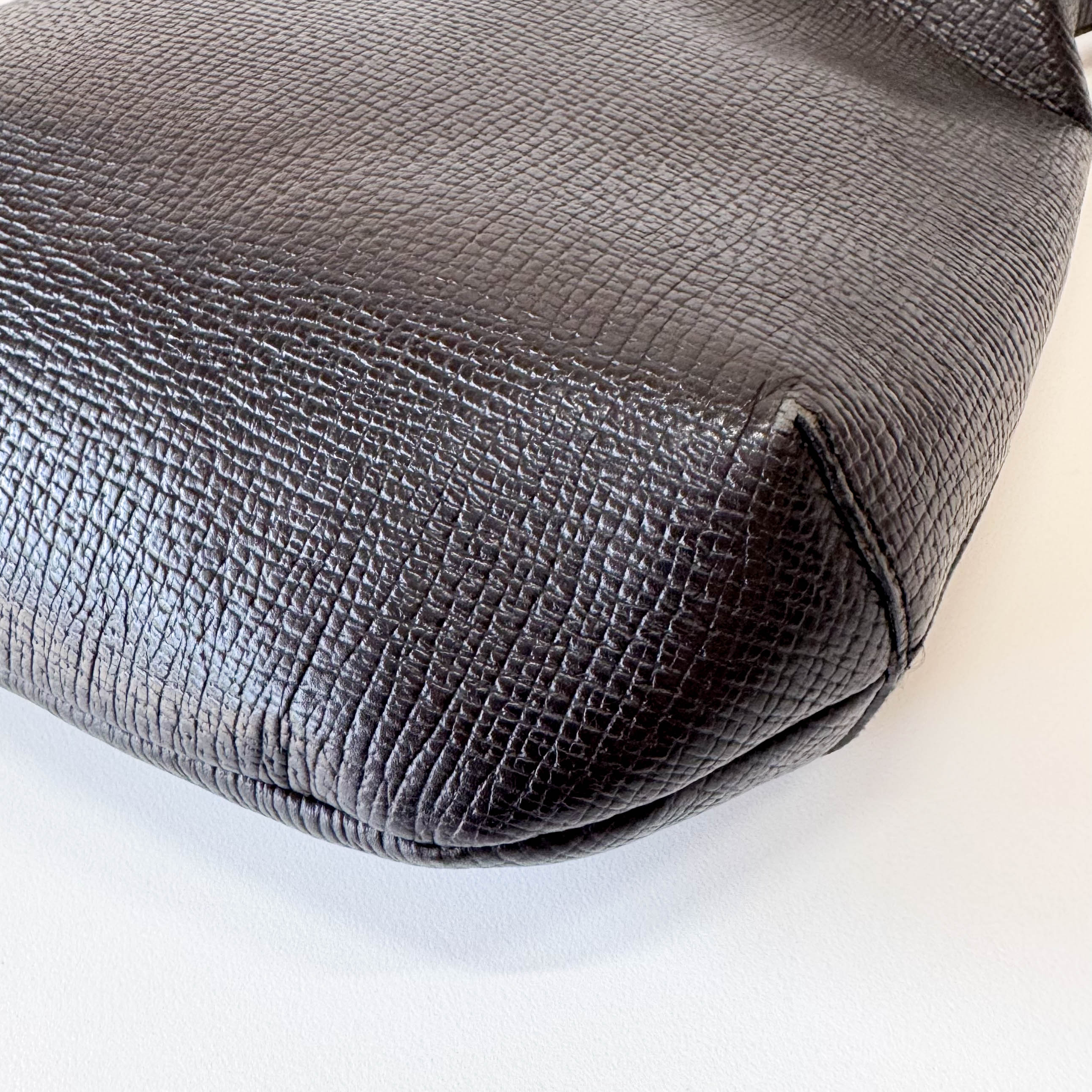 Hobo Leather Black Shoulder Bag