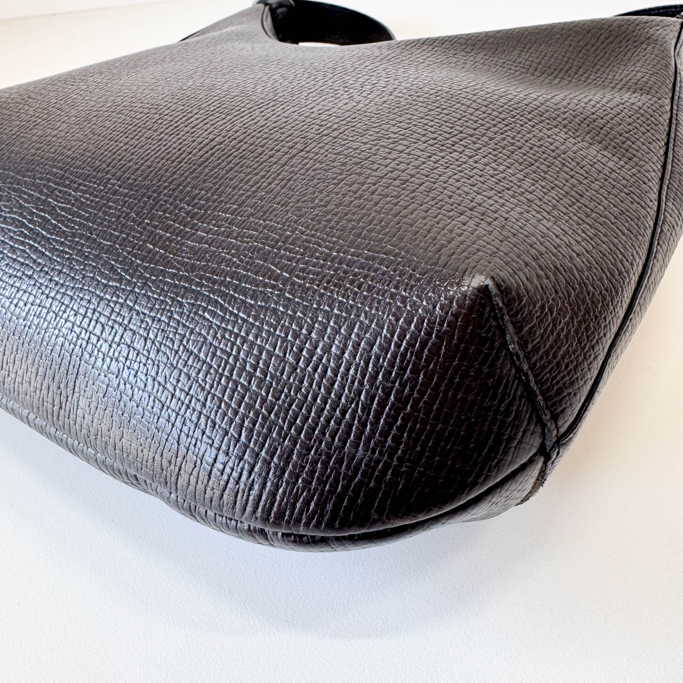 Hobo Leather Black Shoulder Bag