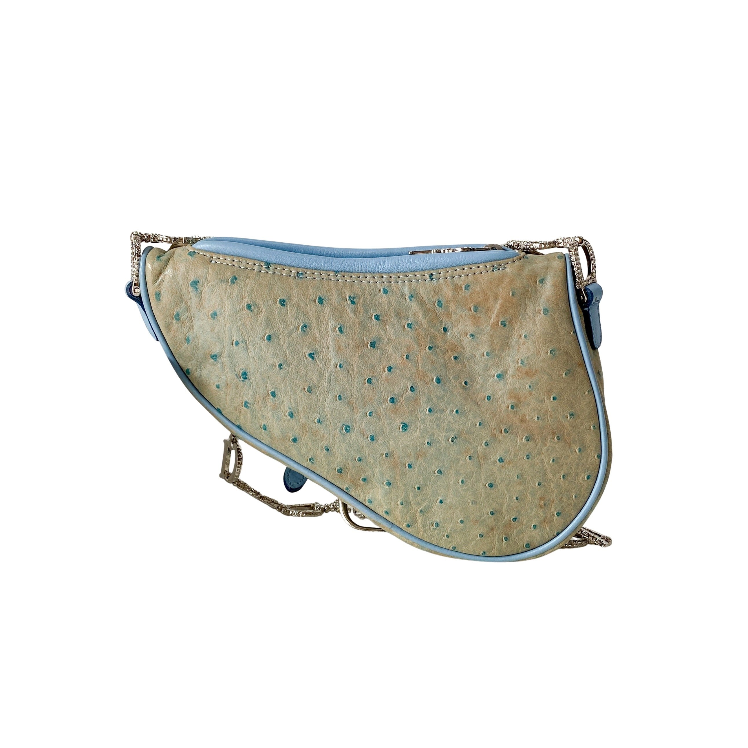 Saddle Multi-colour Leather & Rhinestone Bag