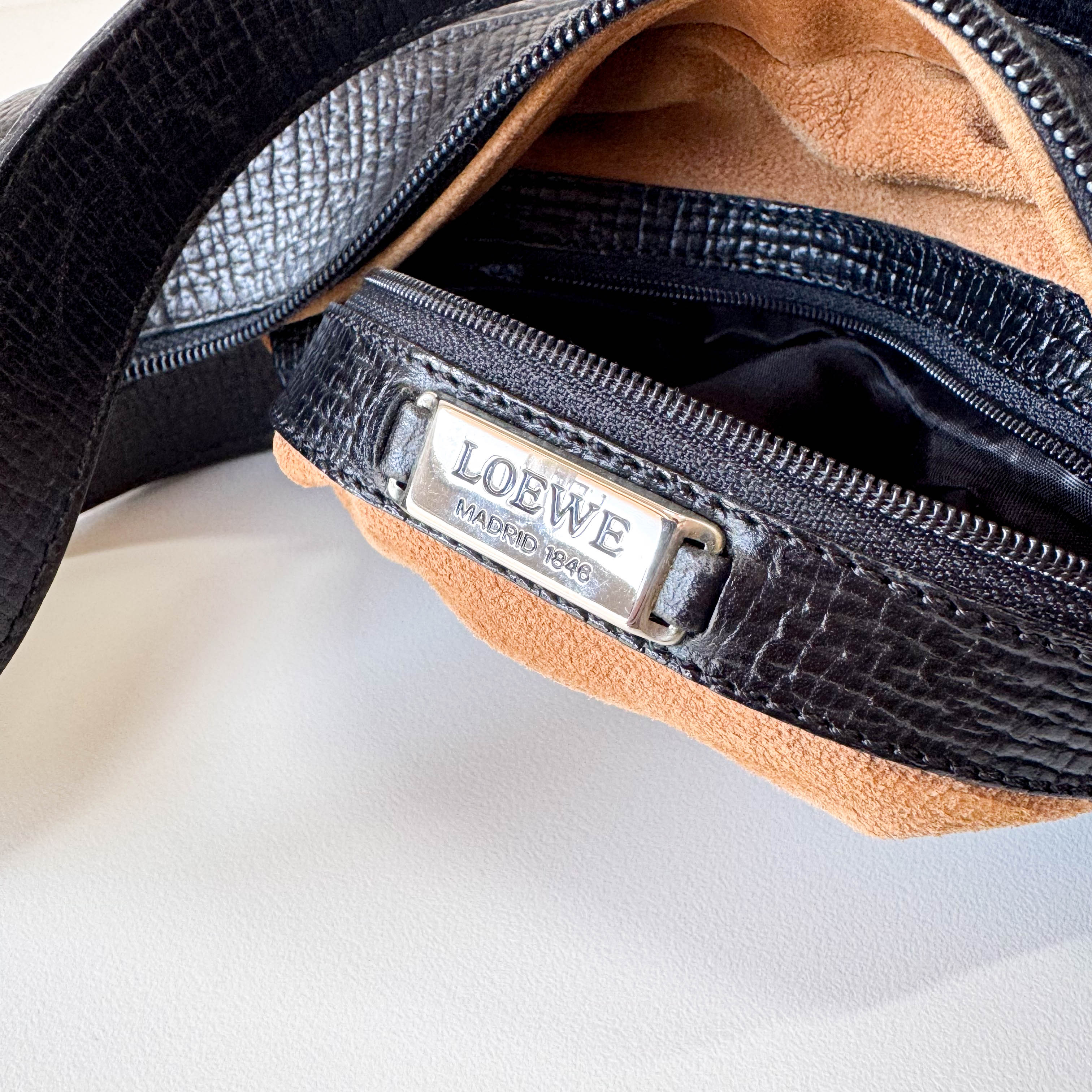 Hobo Leather Black Shoulder Bag