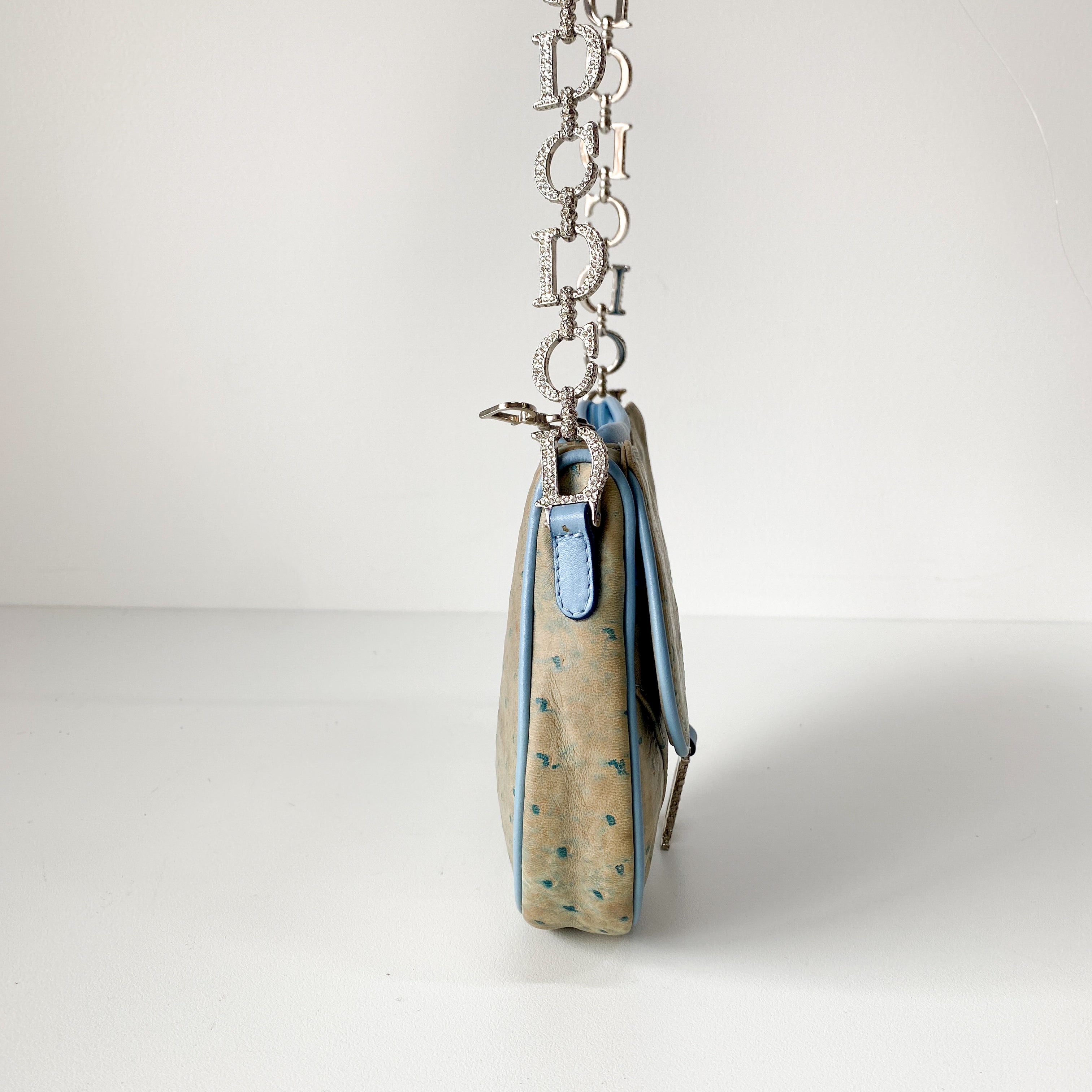 Saddle Multi-colour Leather & Rhinestone Bag