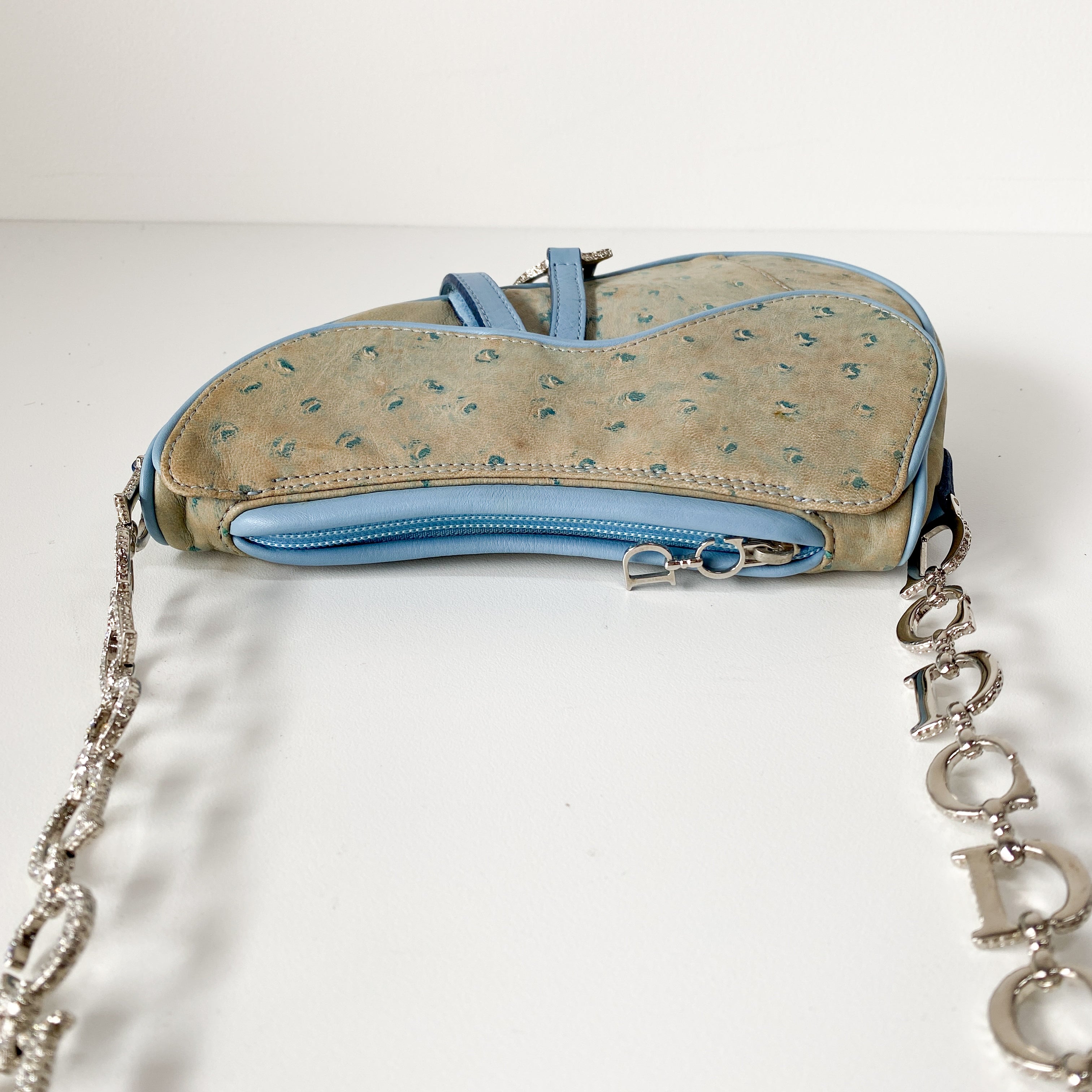 Saddle Multi-colour Leather & Rhinestone Bag