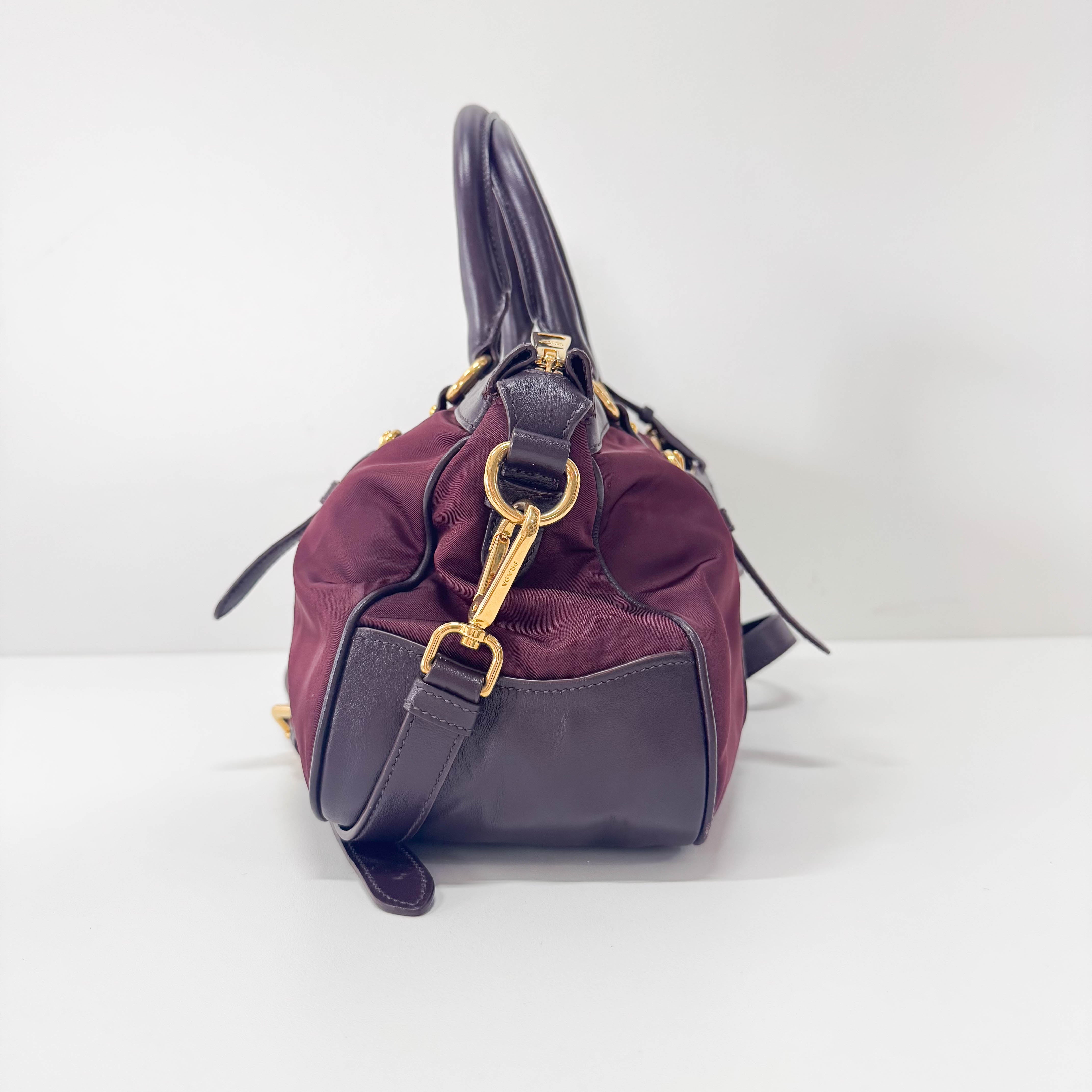Bordeaux Nylon Handle Bag