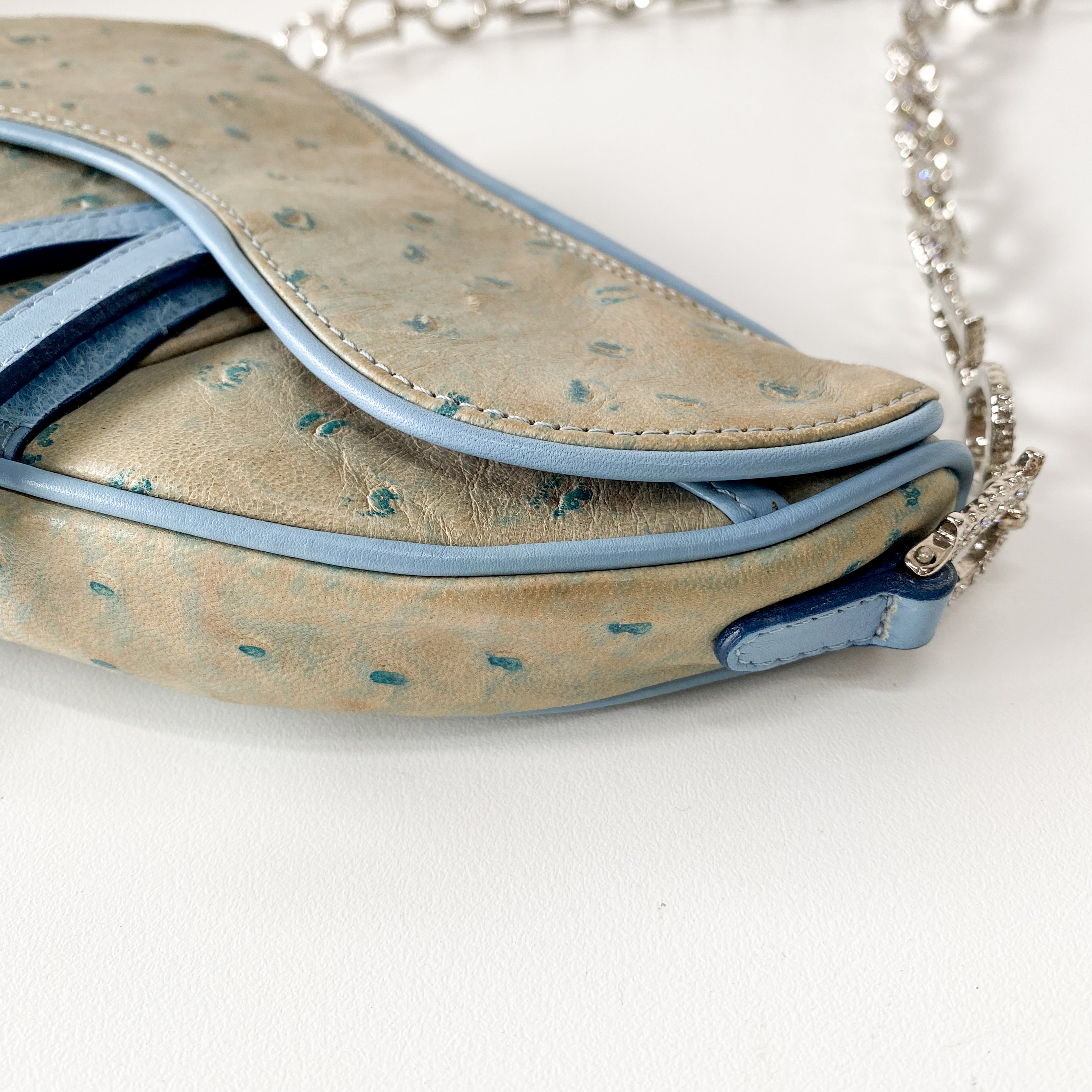 Saddle Multi-colour Leather & Rhinestone Bag