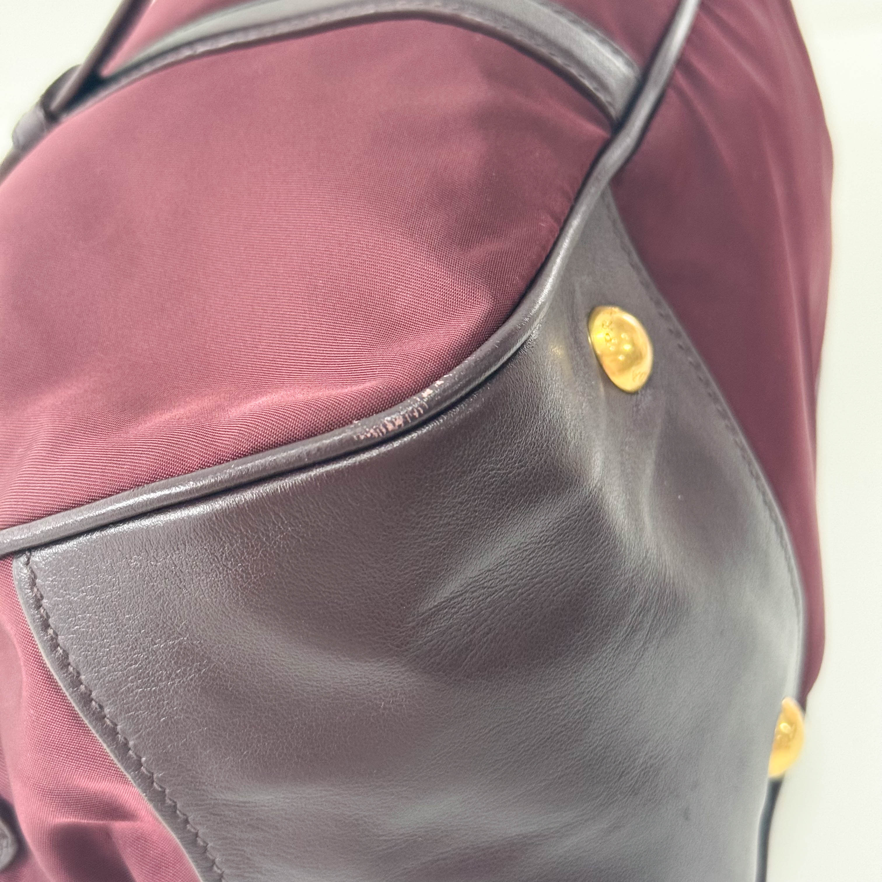 Bordeaux Nylon Handle Bag