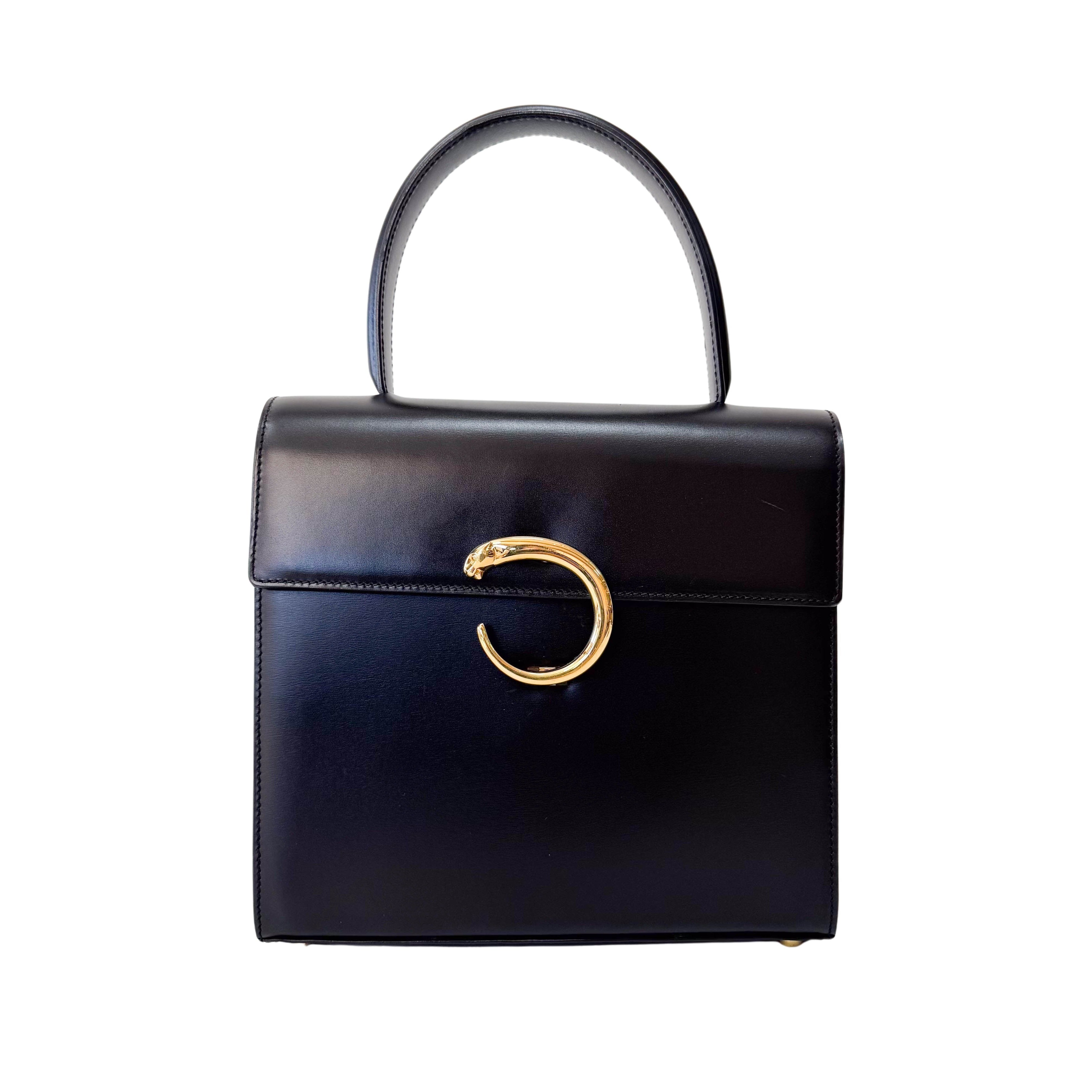 Panthere Black Leather Bag