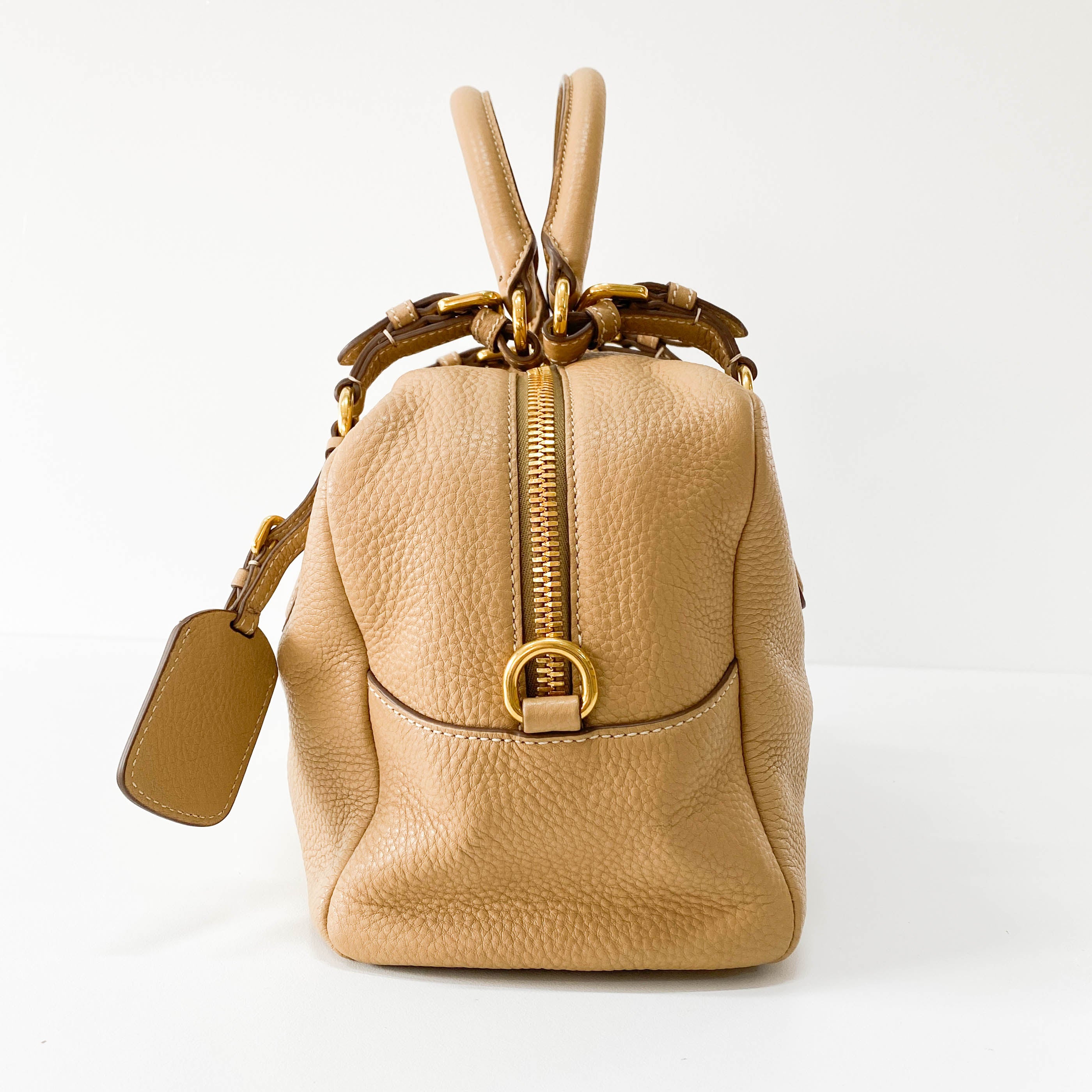 Brown Top Handle Shoulder Bag