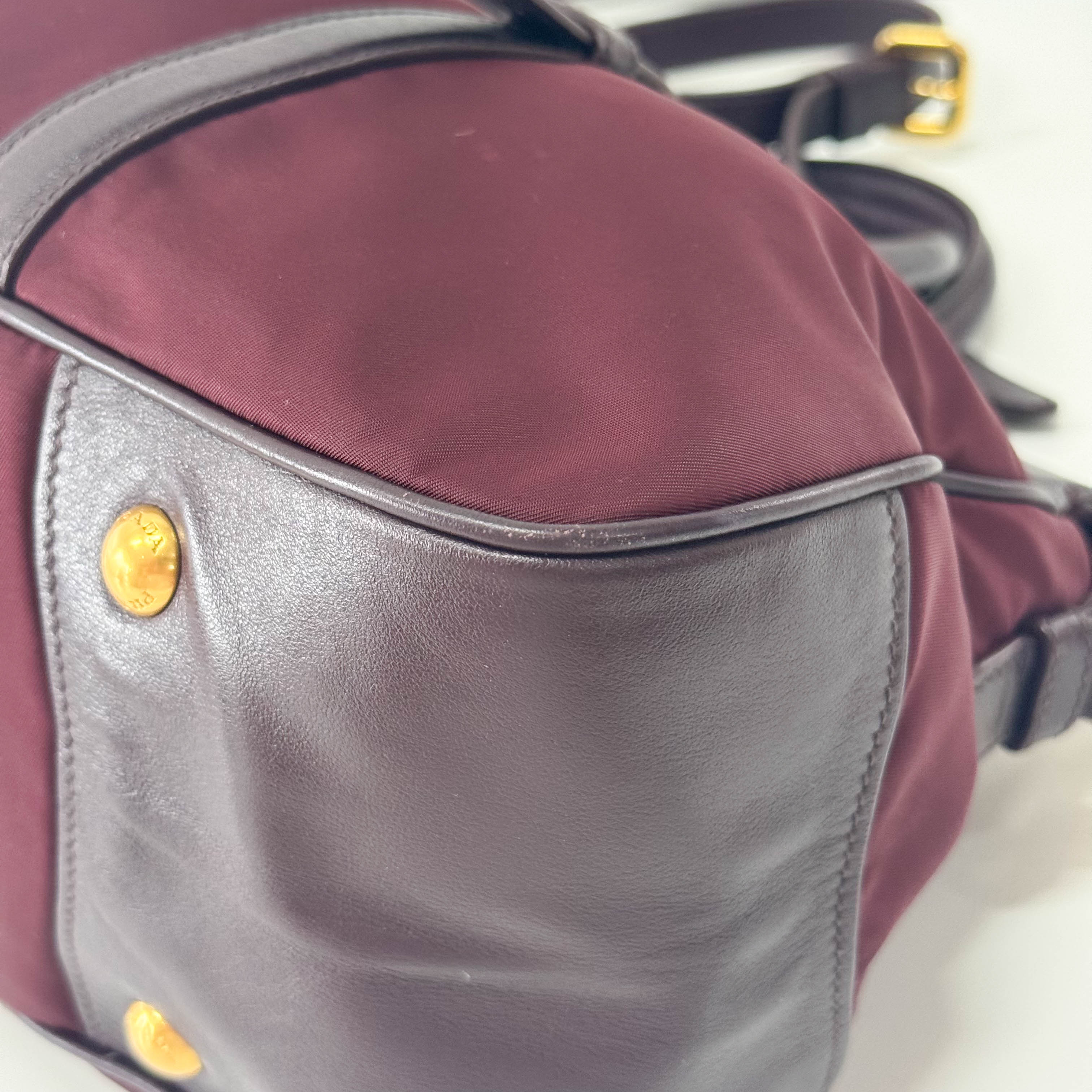 Bordeaux Nylon Handle Bag