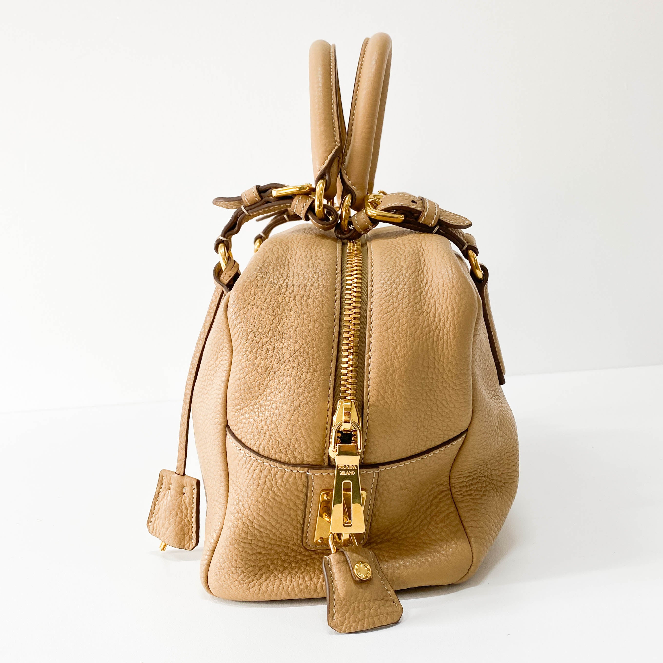 Brown Top Handle Shoulder Bag