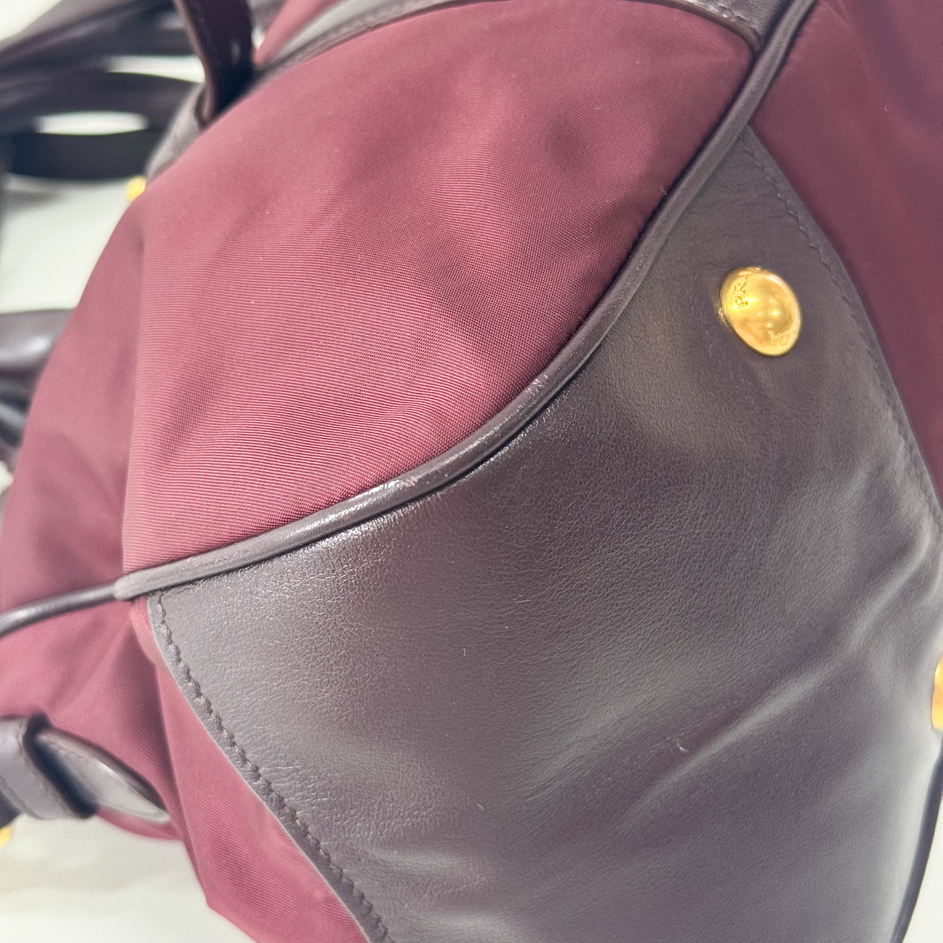 Bordeaux Nylon Handle Bag