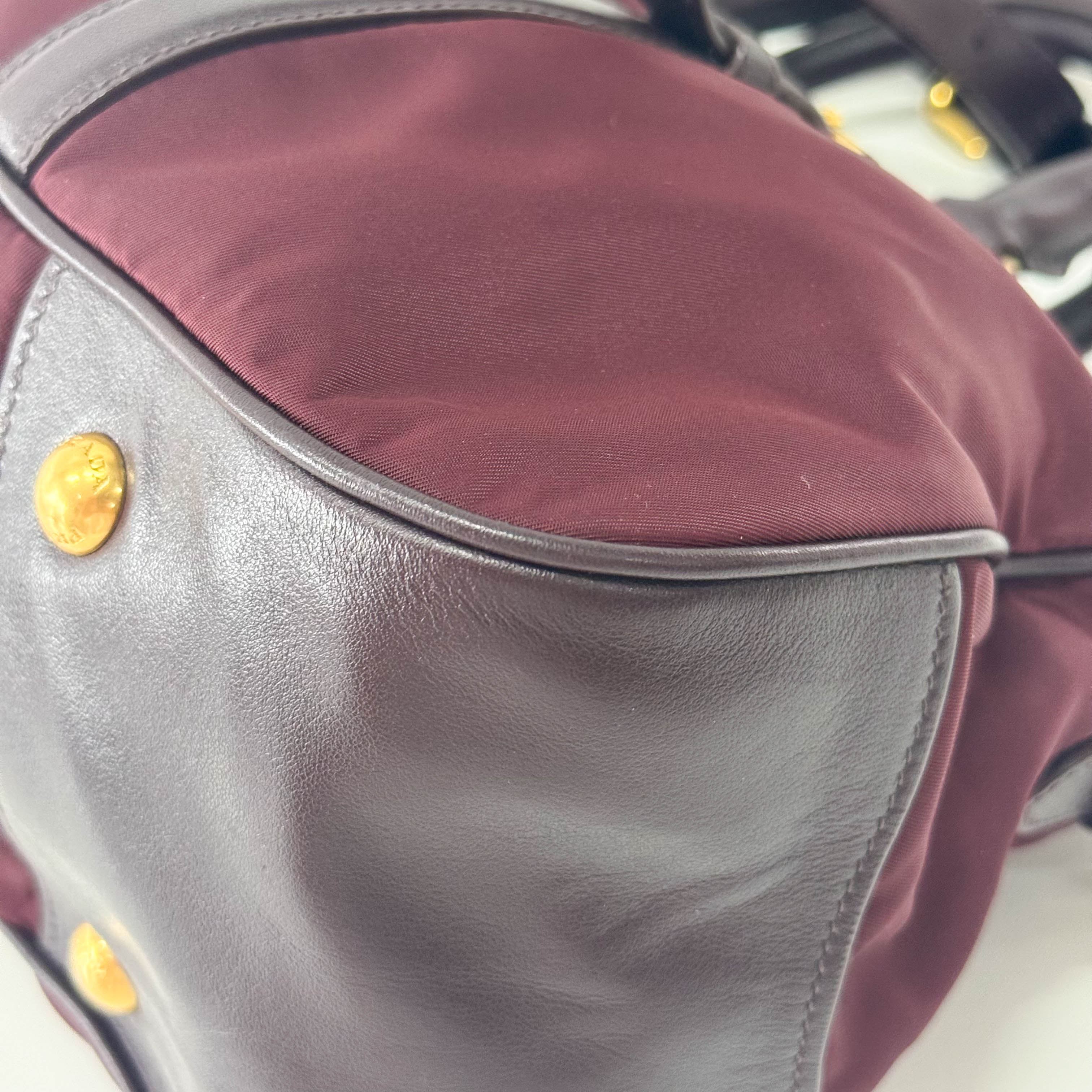 Bordeaux Nylon Handle Bag