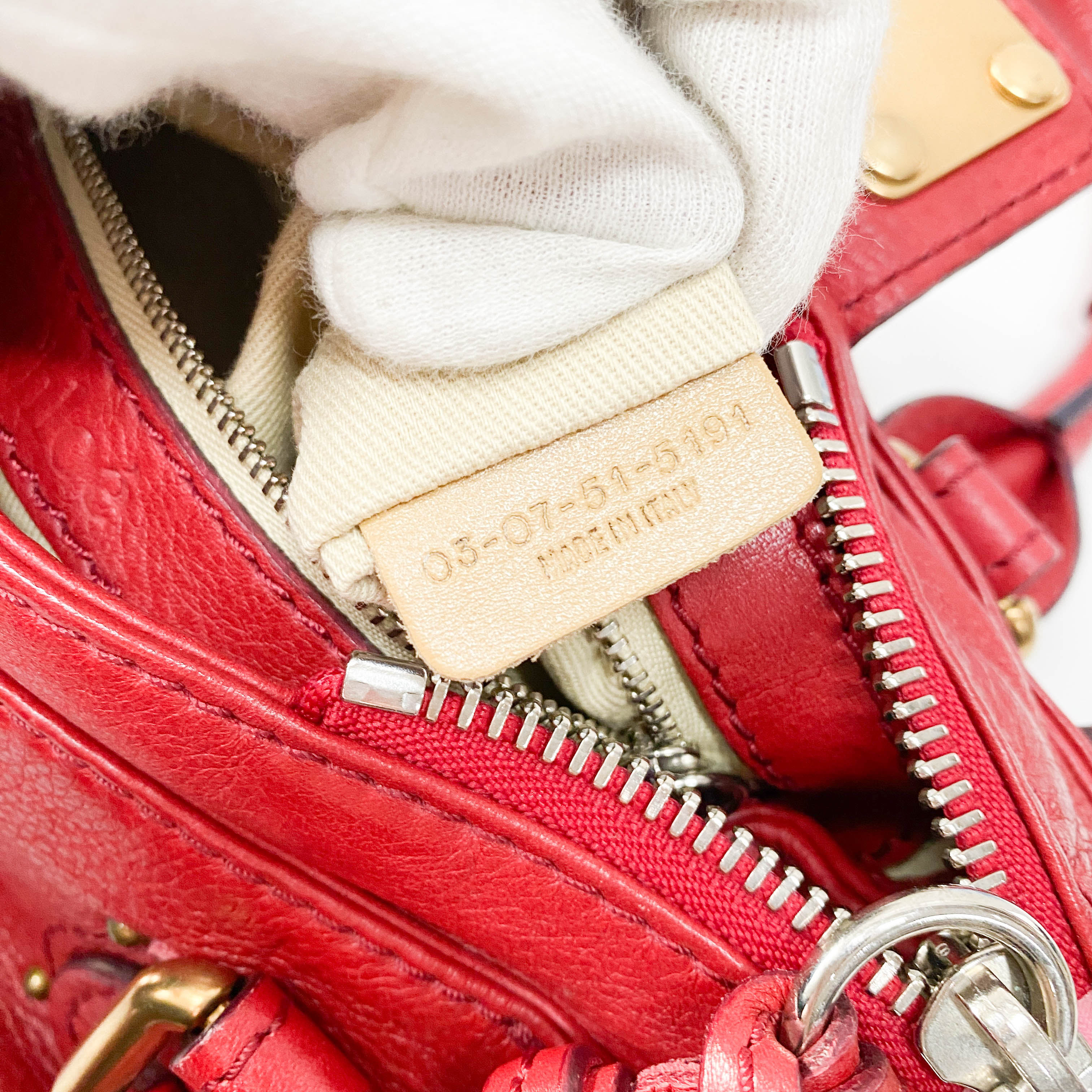 Paddington Small Red Leather Shoulder Bag