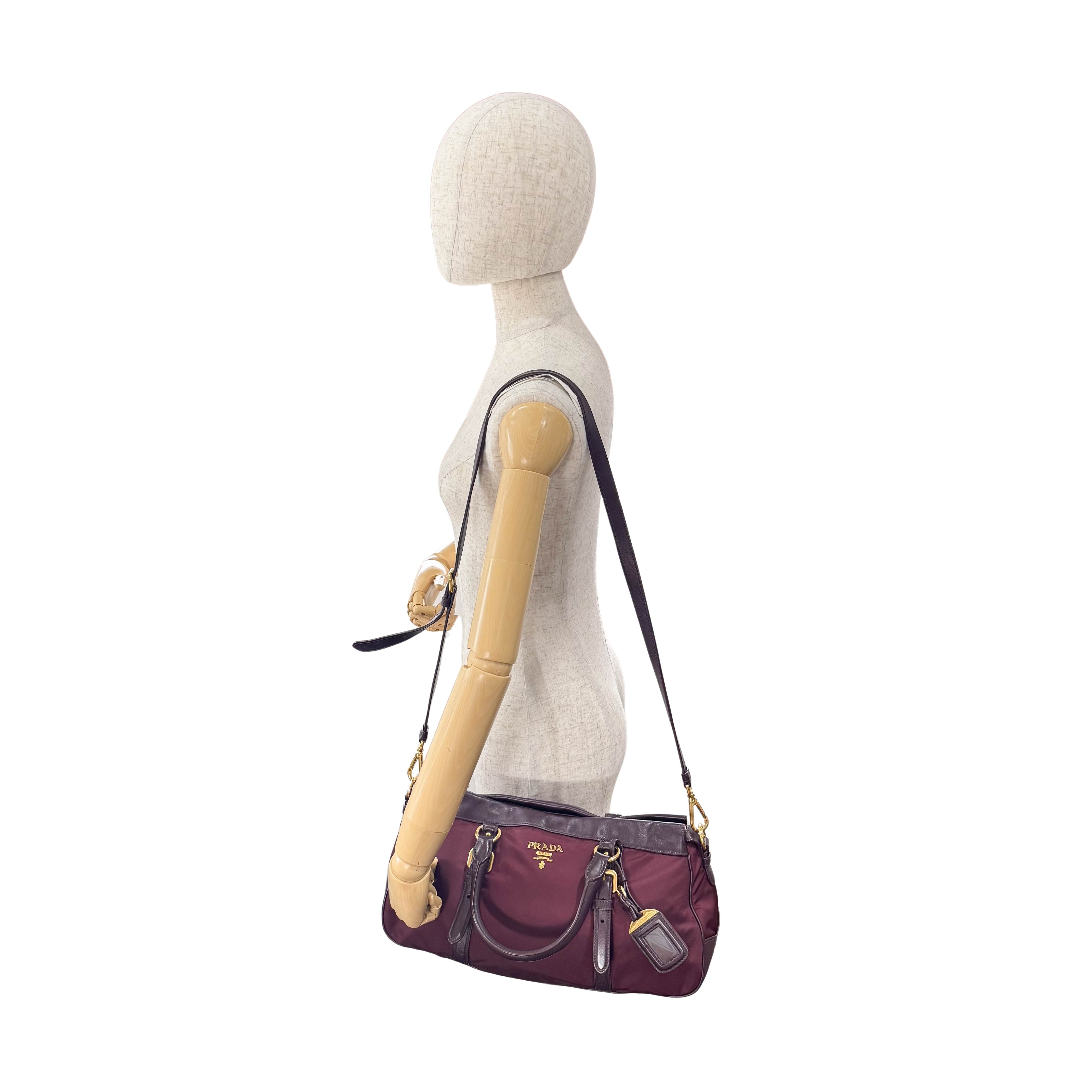 Bordeaux Nylon Handle Bag