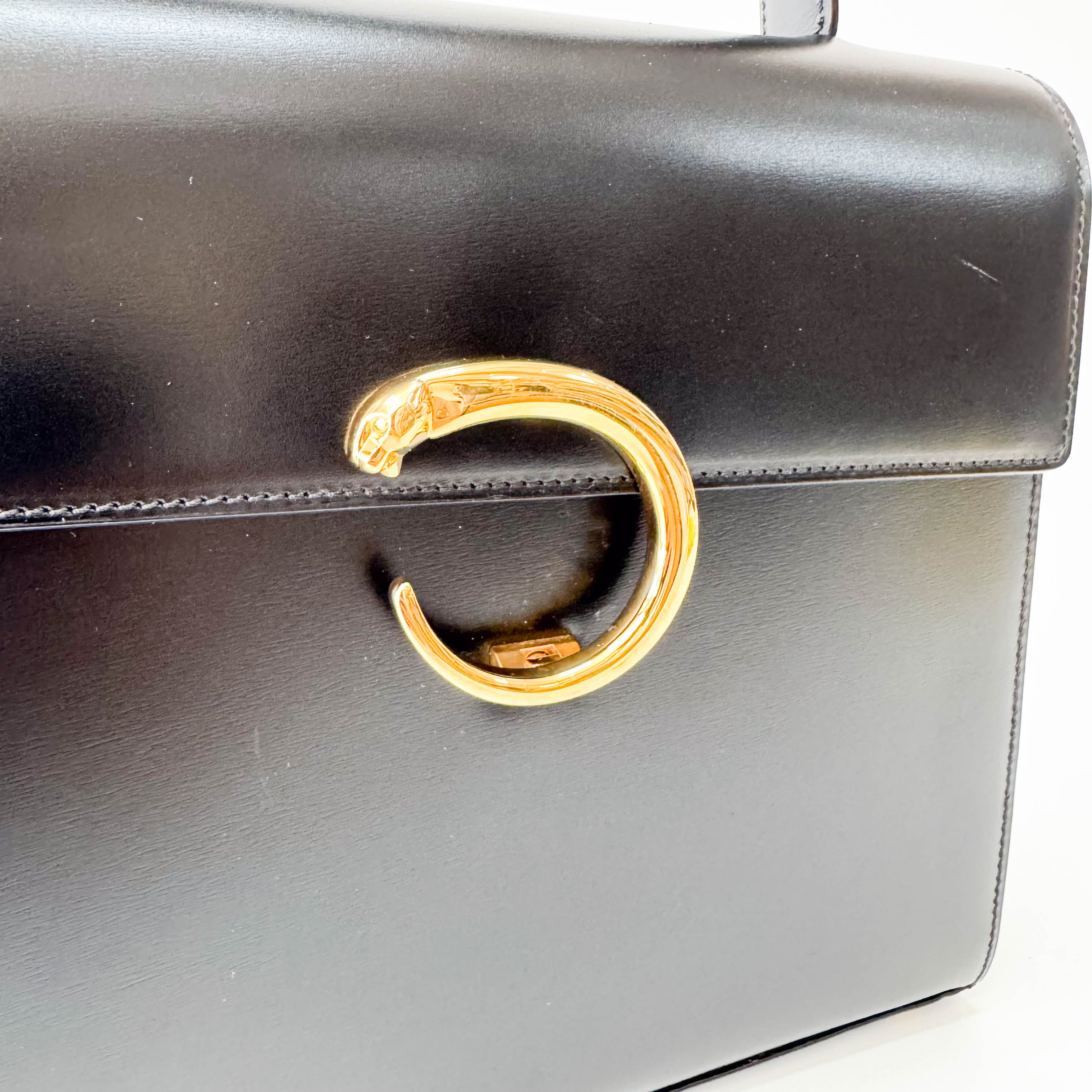 Panthere Black Leather Bag