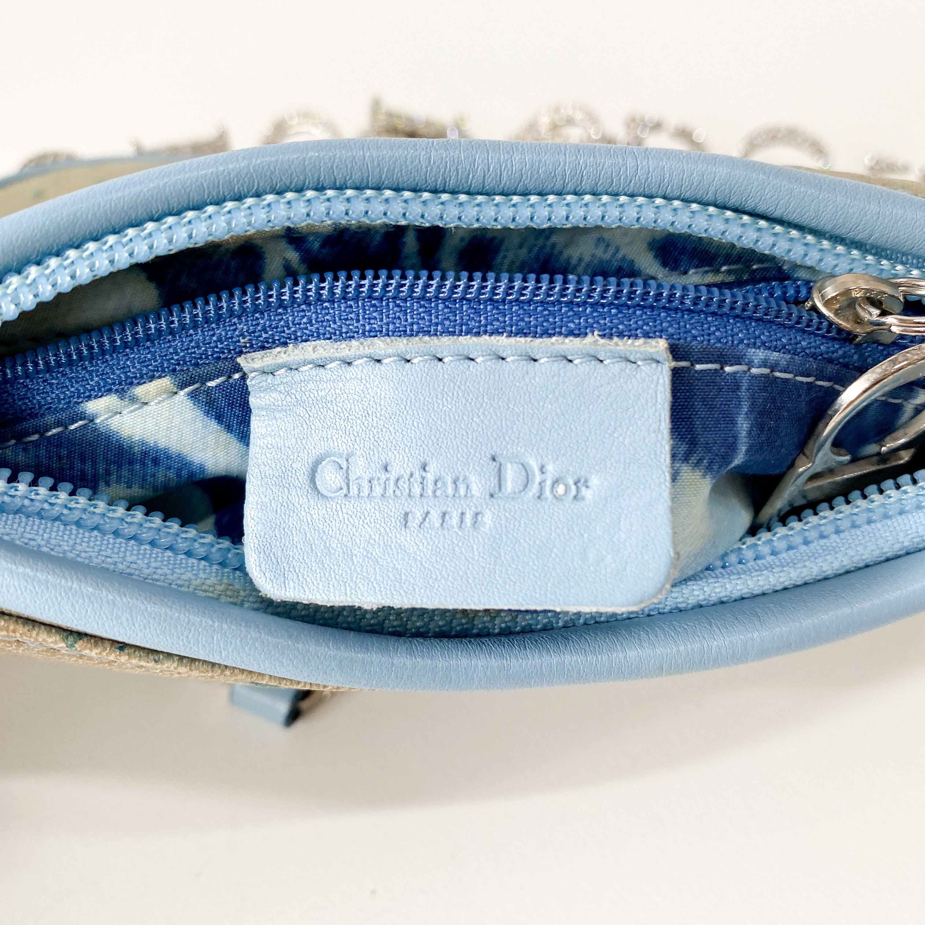 Saddle Multi-colour Leather & Rhinestone Bag