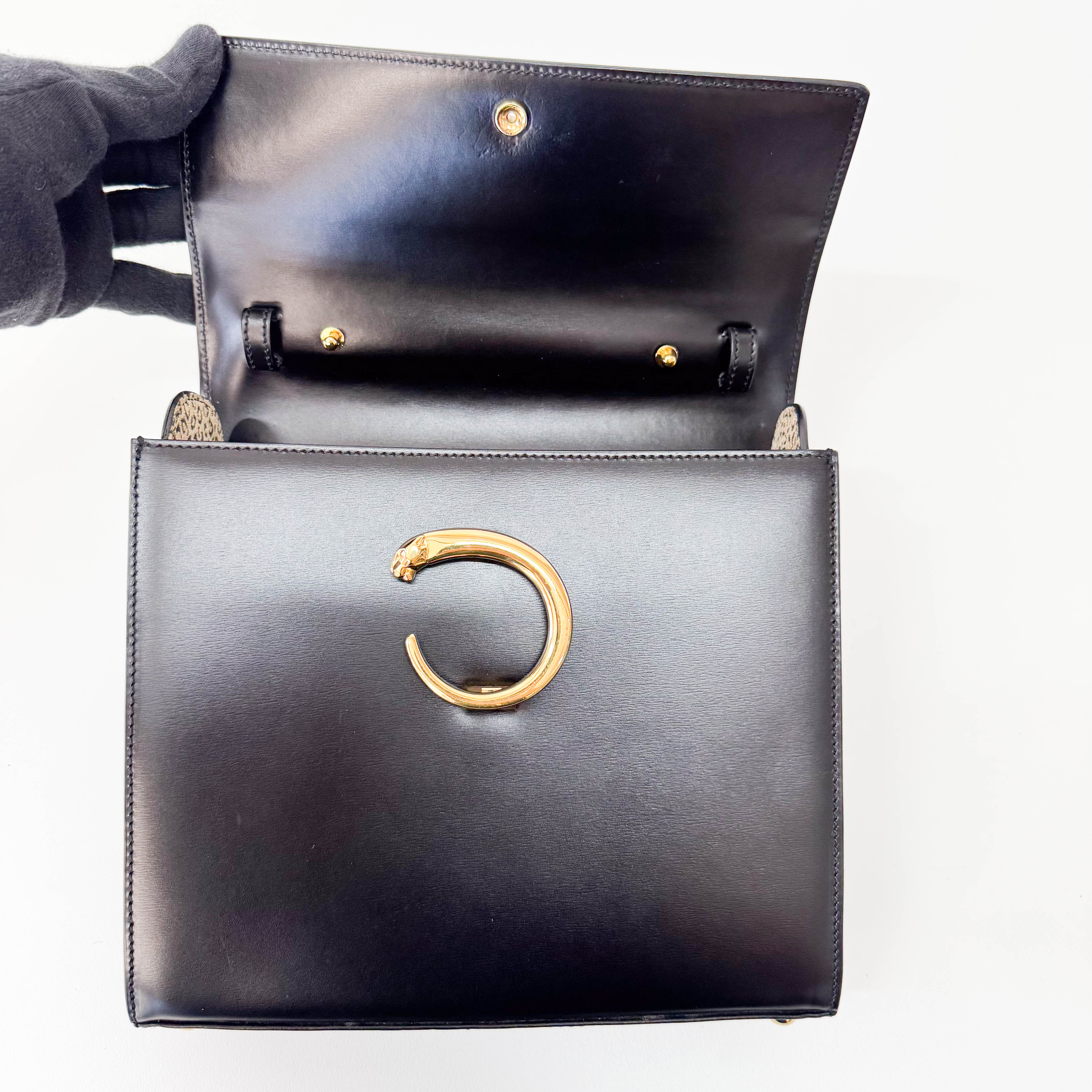 Panthere Black Leather Bag