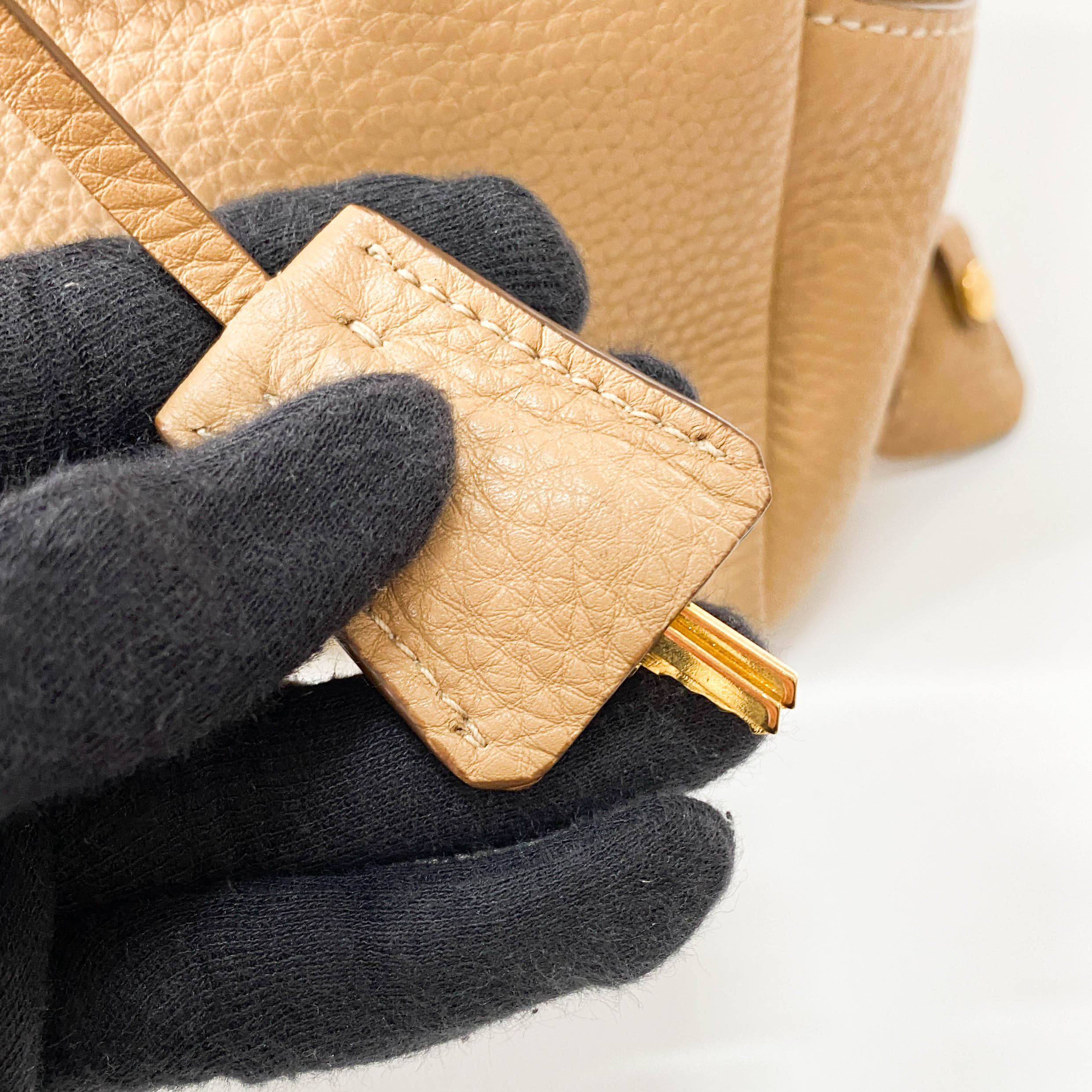 Brown Top Handle Shoulder Bag