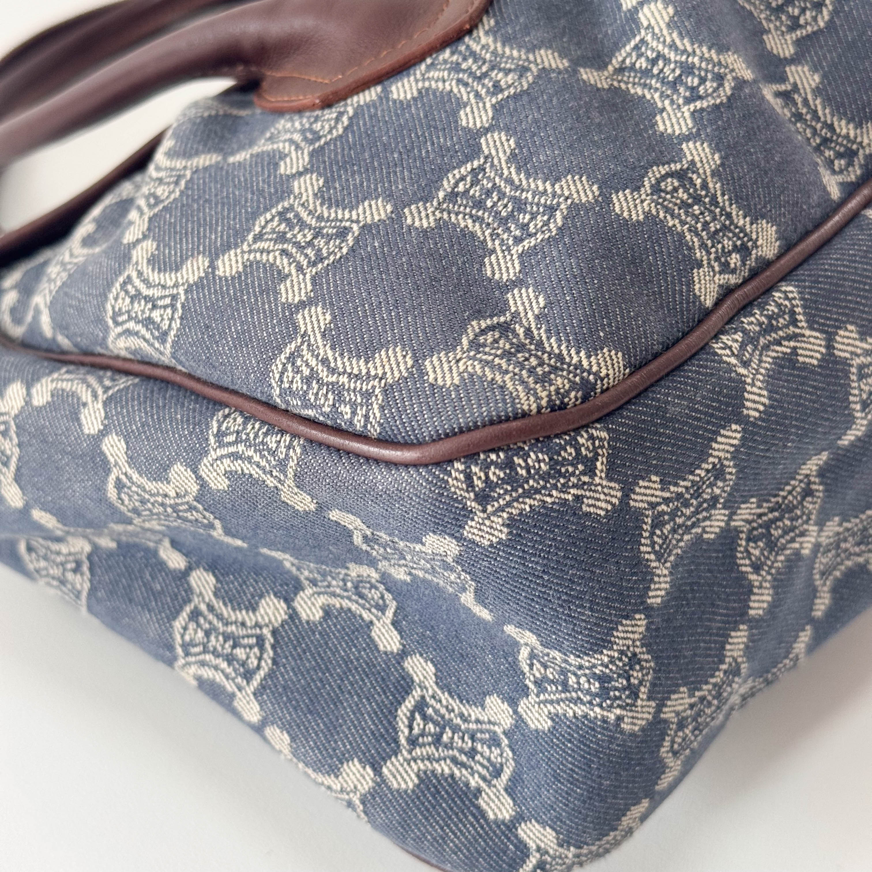 Paris Macadam Denim Shoulder Bag