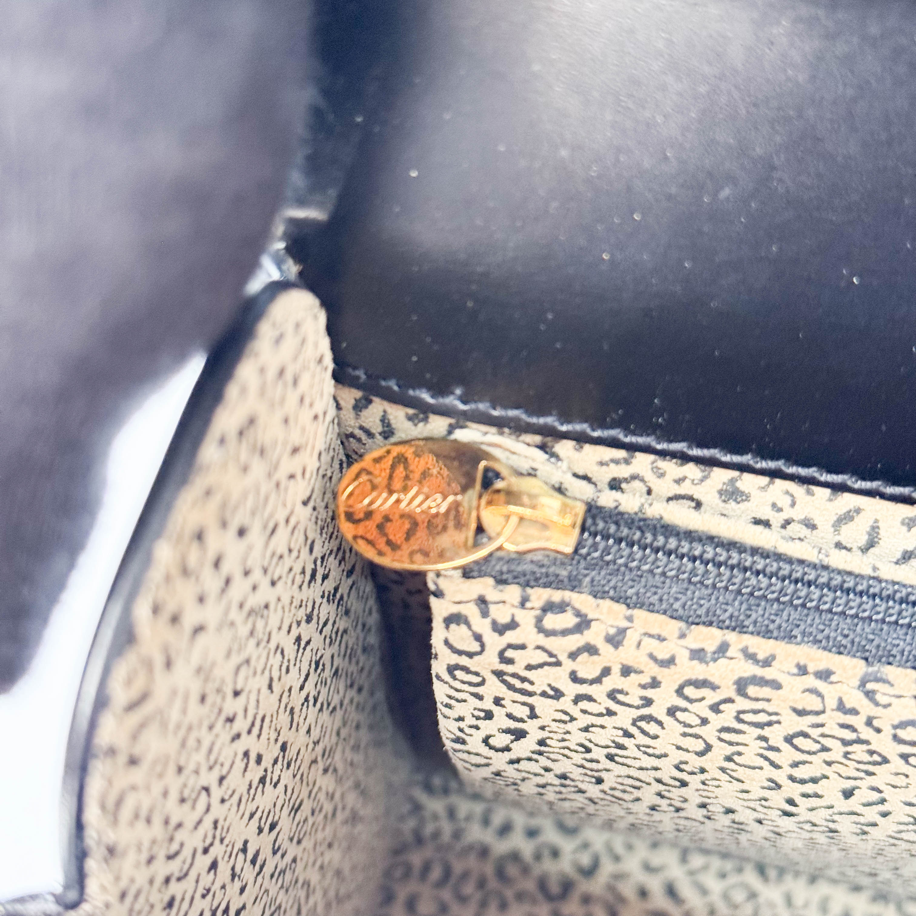 Panthere Black Leather Bag