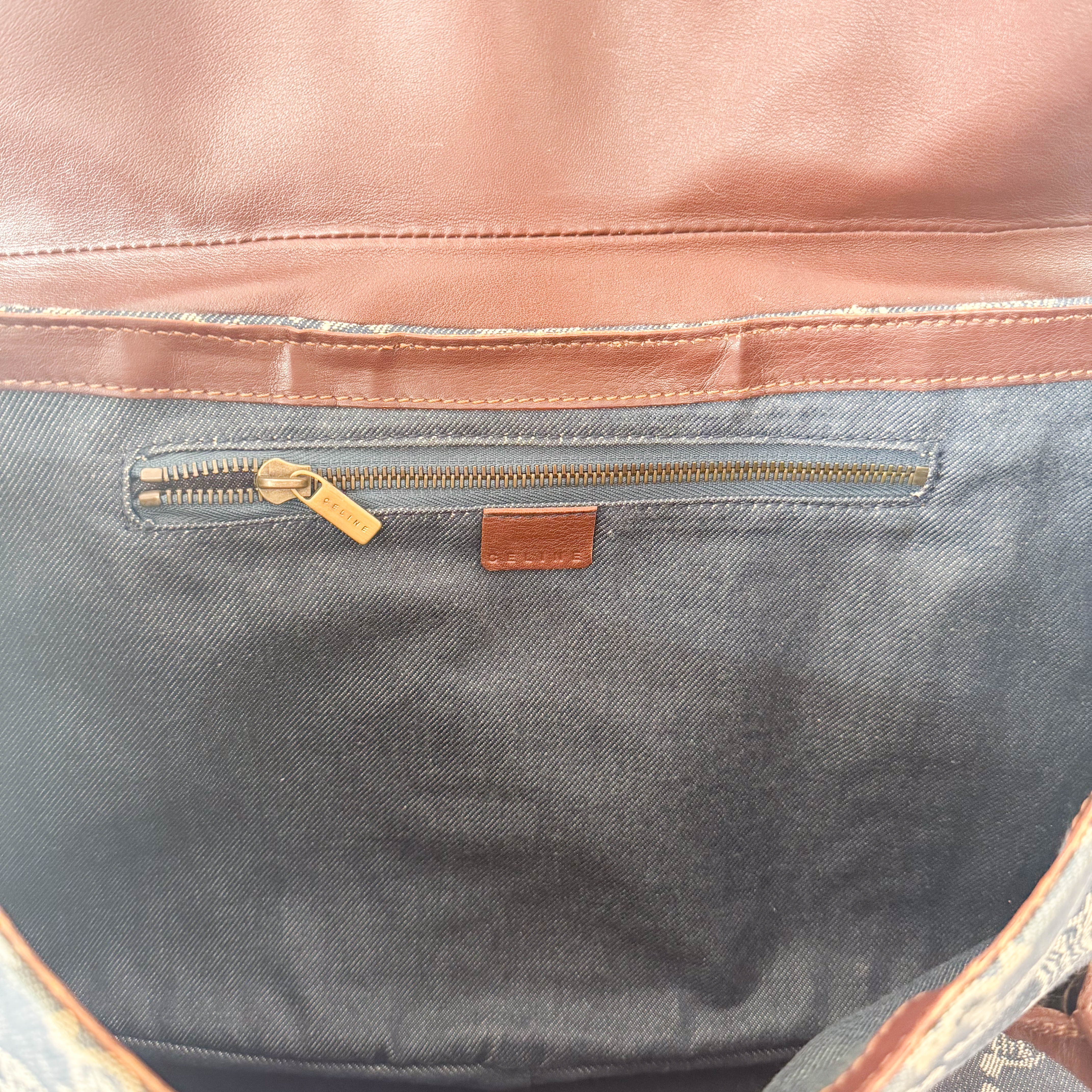 Paris Macadam Denim Shoulder Bag