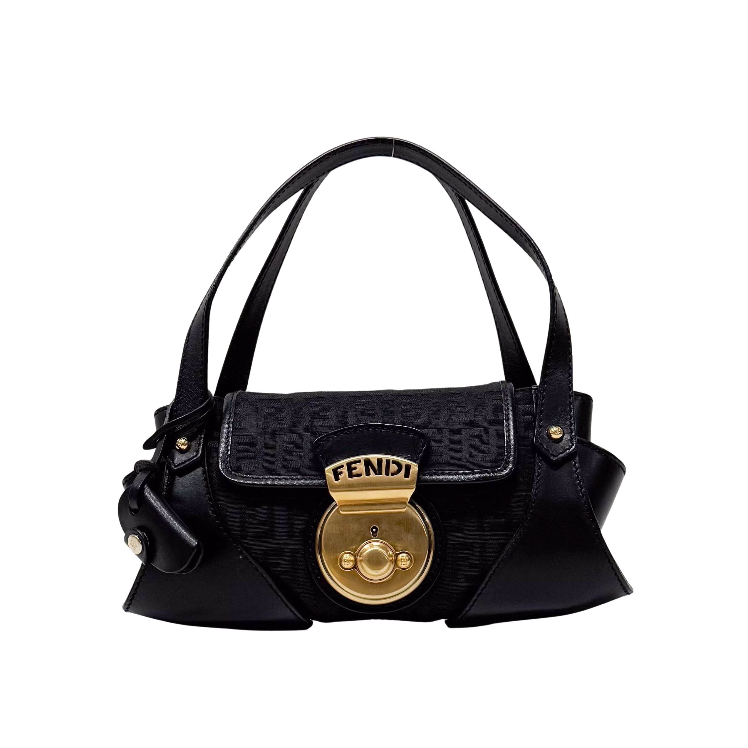 Zucchino Black Canvas Handbag