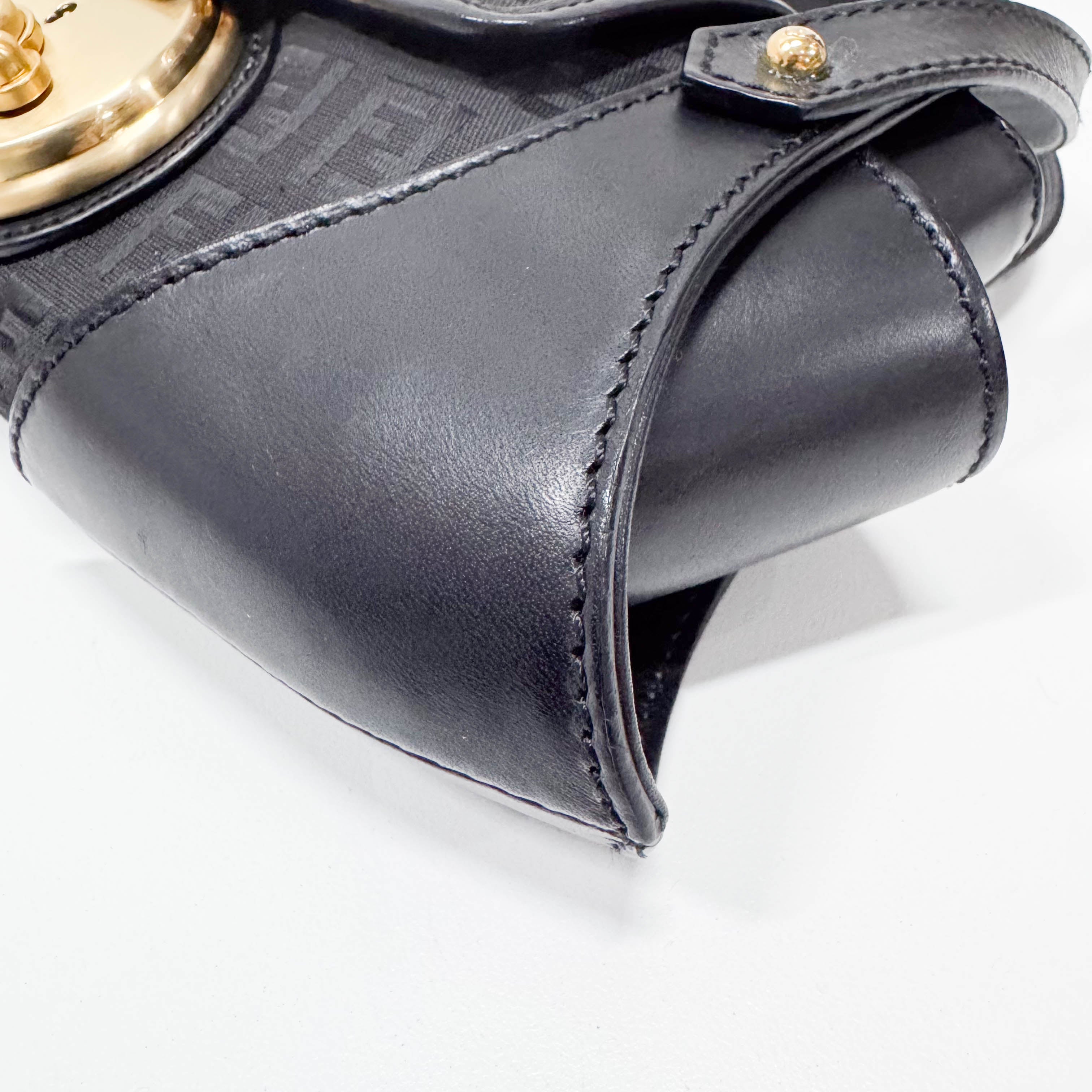 Zucchino Black Canvas Handbag