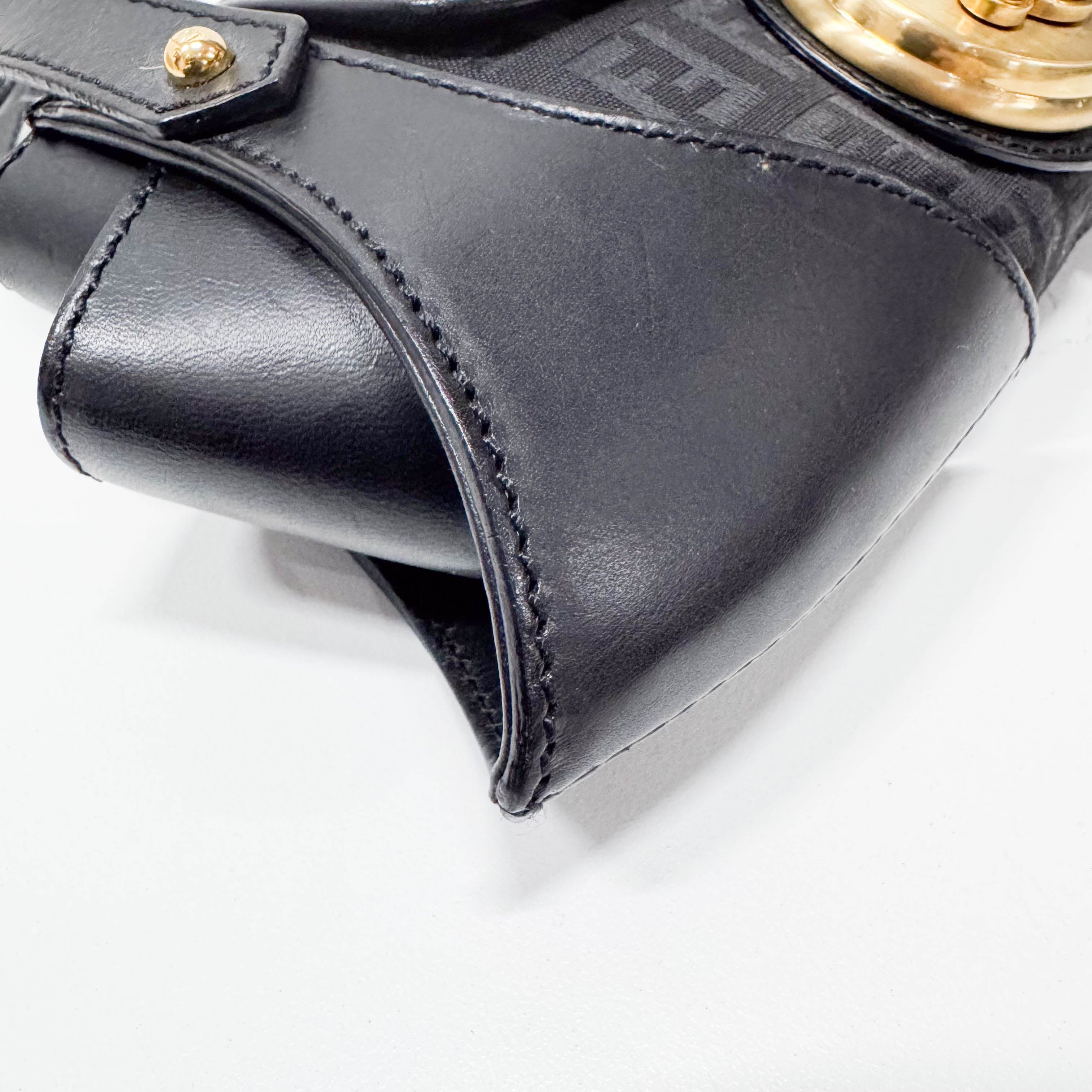 Zucchino Black Canvas Handbag