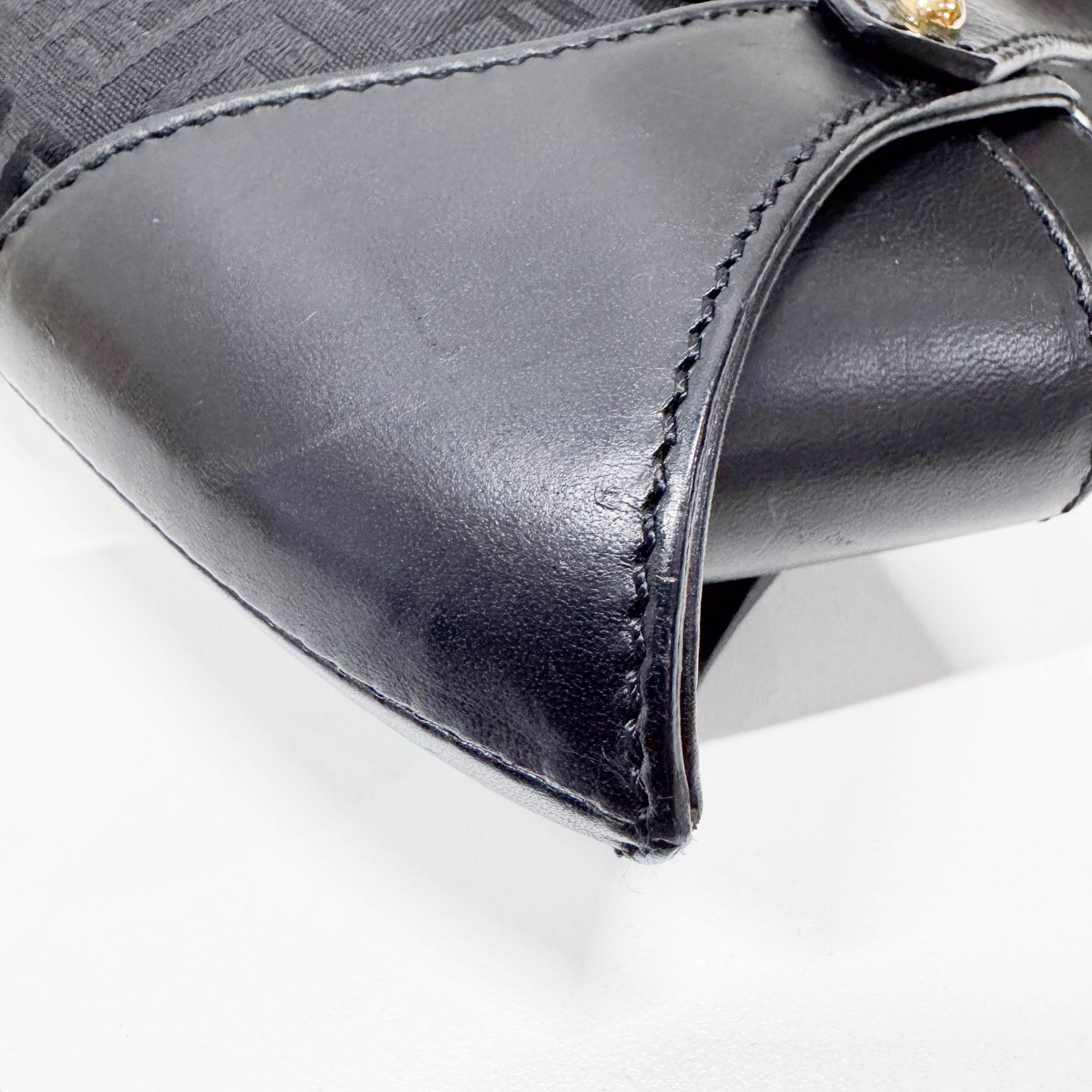 Zucchino Black Canvas Handbag