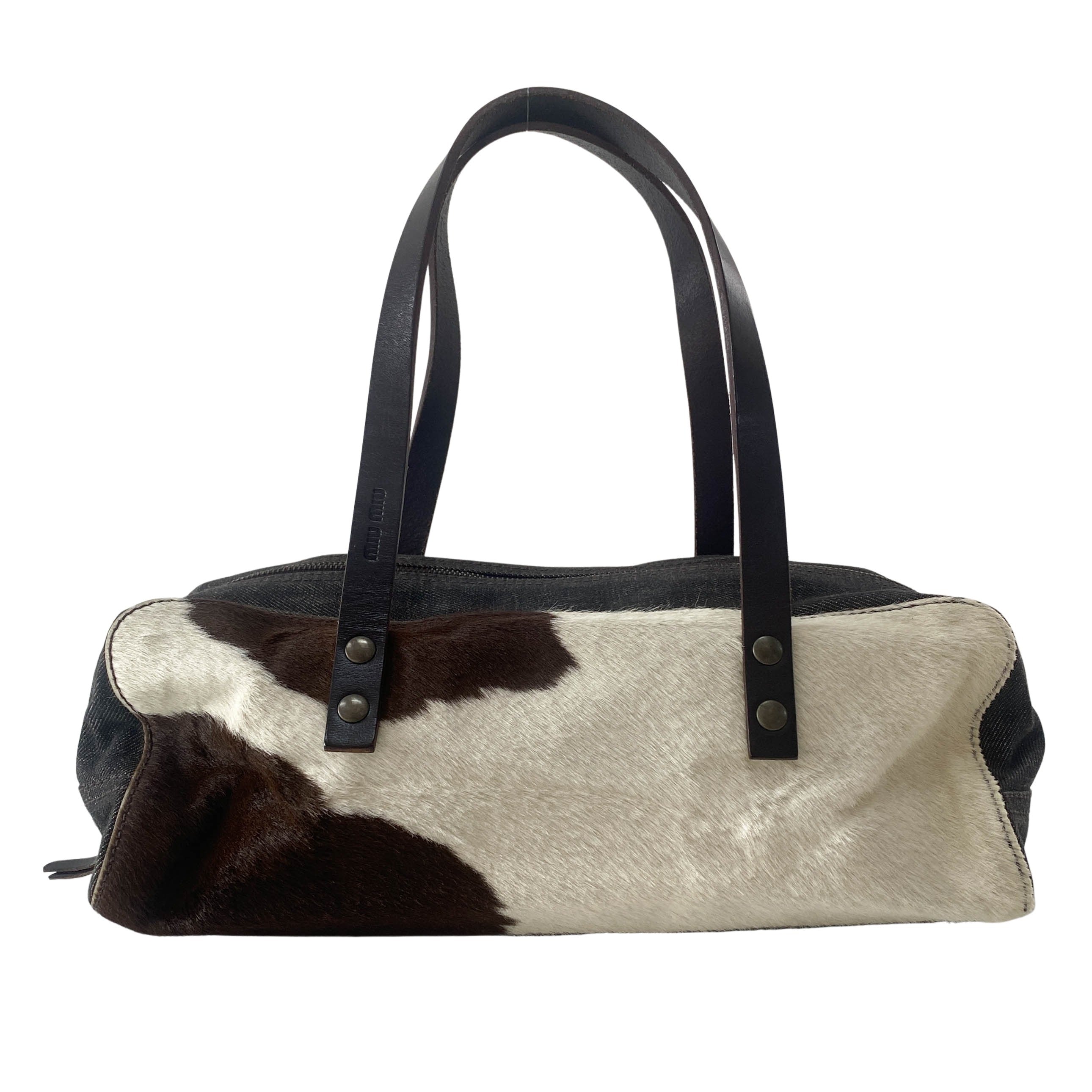 Archive Cow Print Pony Hair Shoulder Bag