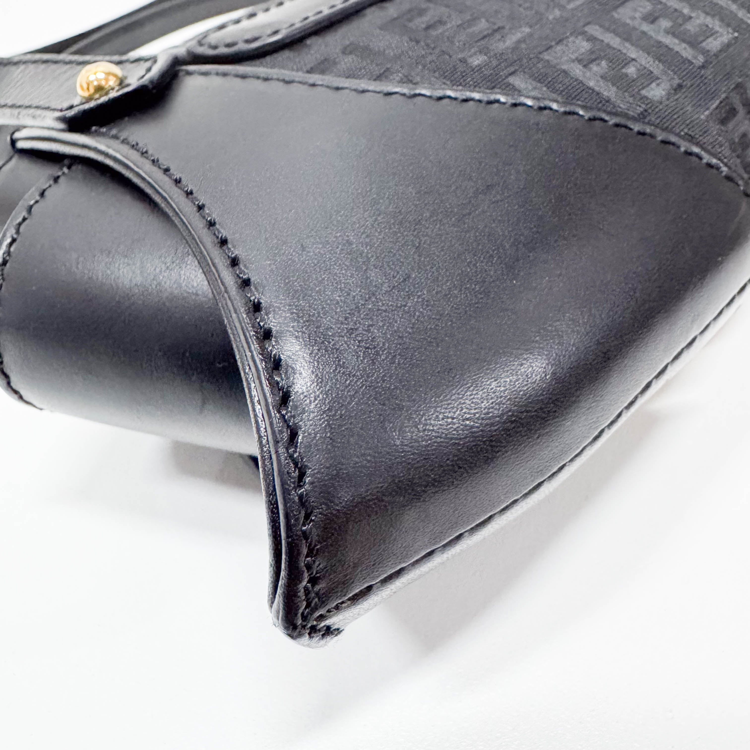 Zucchino Black Canvas Handbag