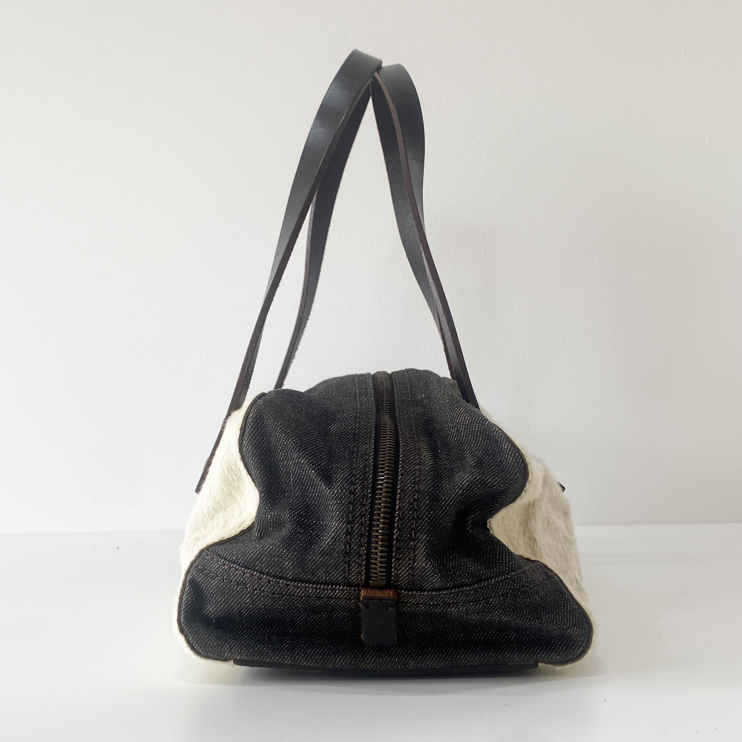 Archive Cow Print Pony Hair Shoulder Bag