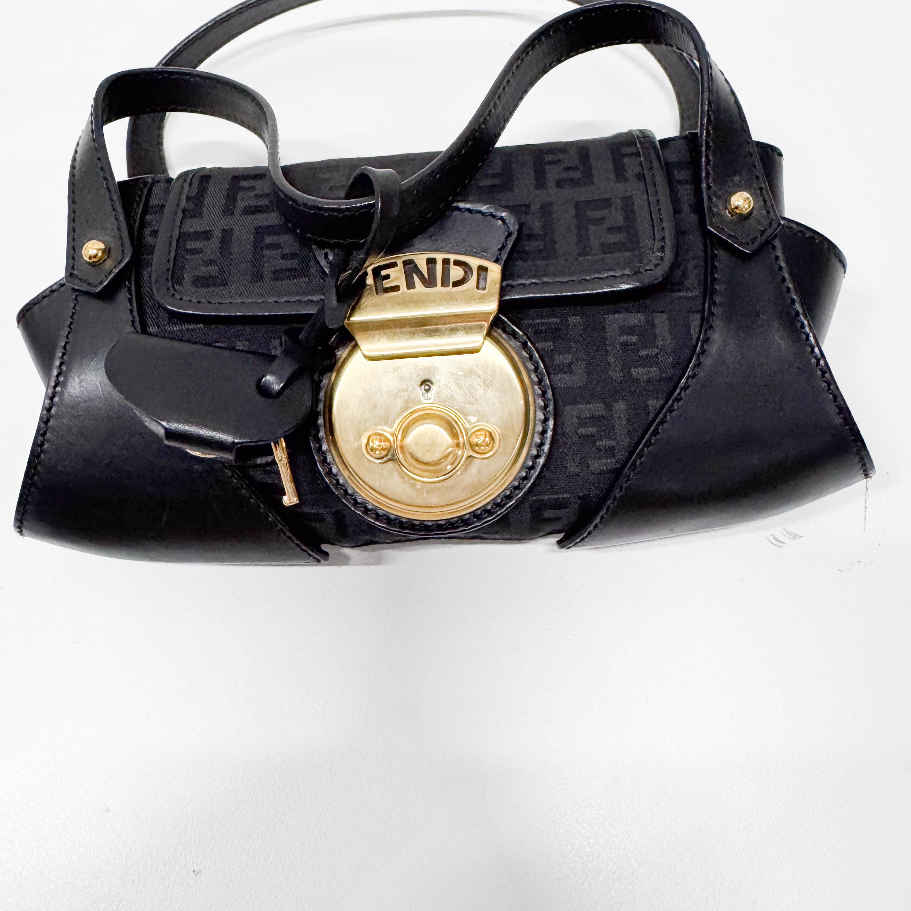 Zucchino Black Canvas Handbag