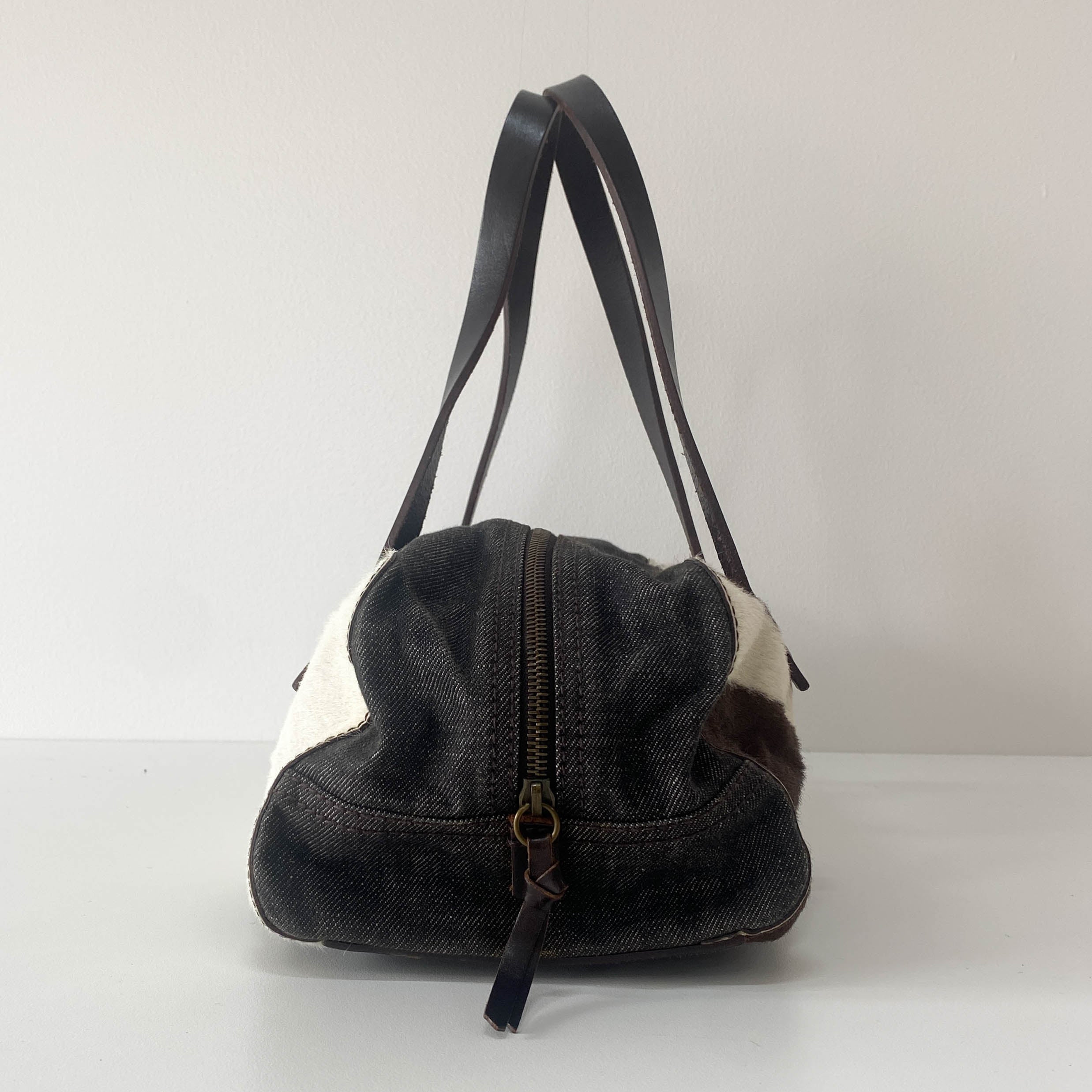 Archive Cow Print Pony Hair Shoulder Bag